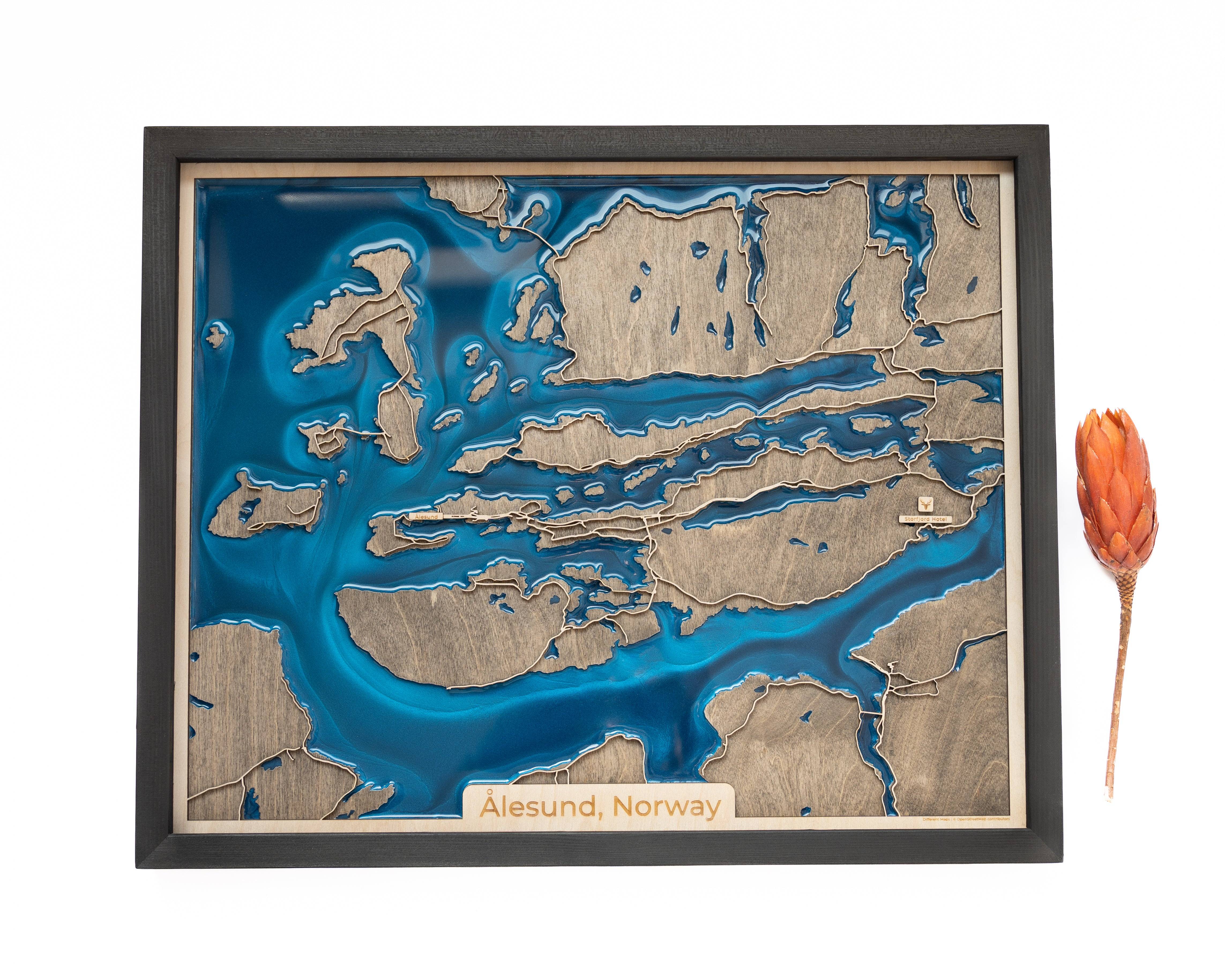 Alesund Wood Map