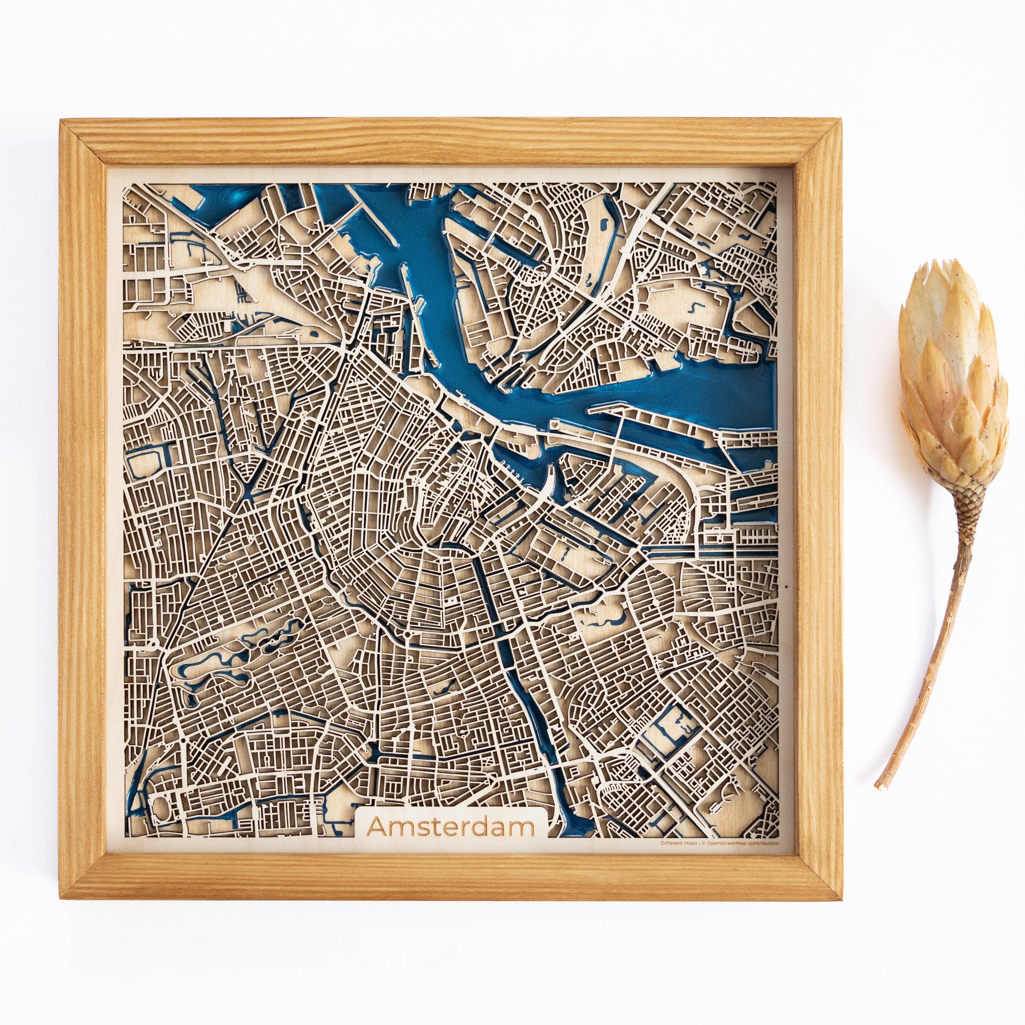 Amsterdam Wood Map