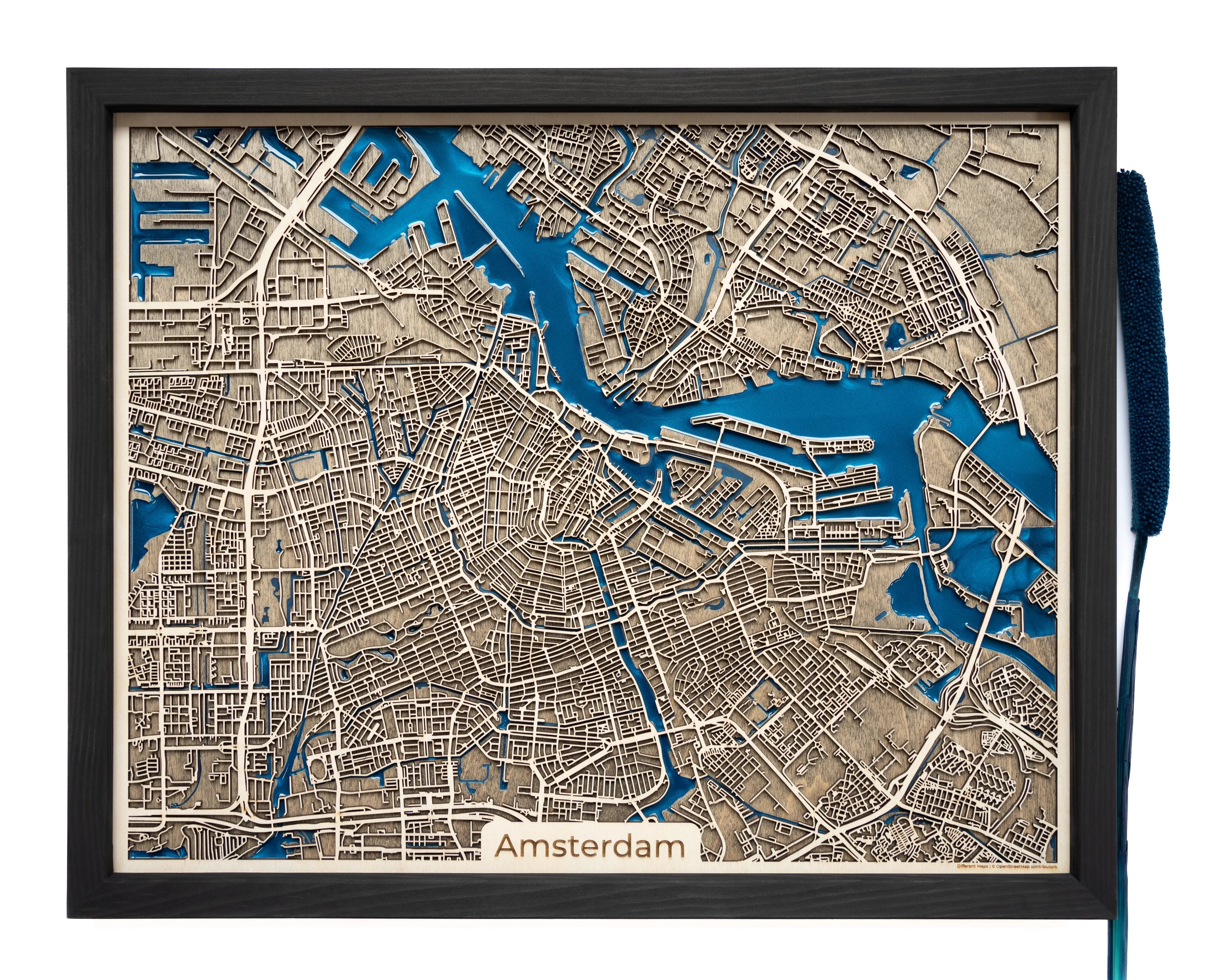 Amsterdam wood map