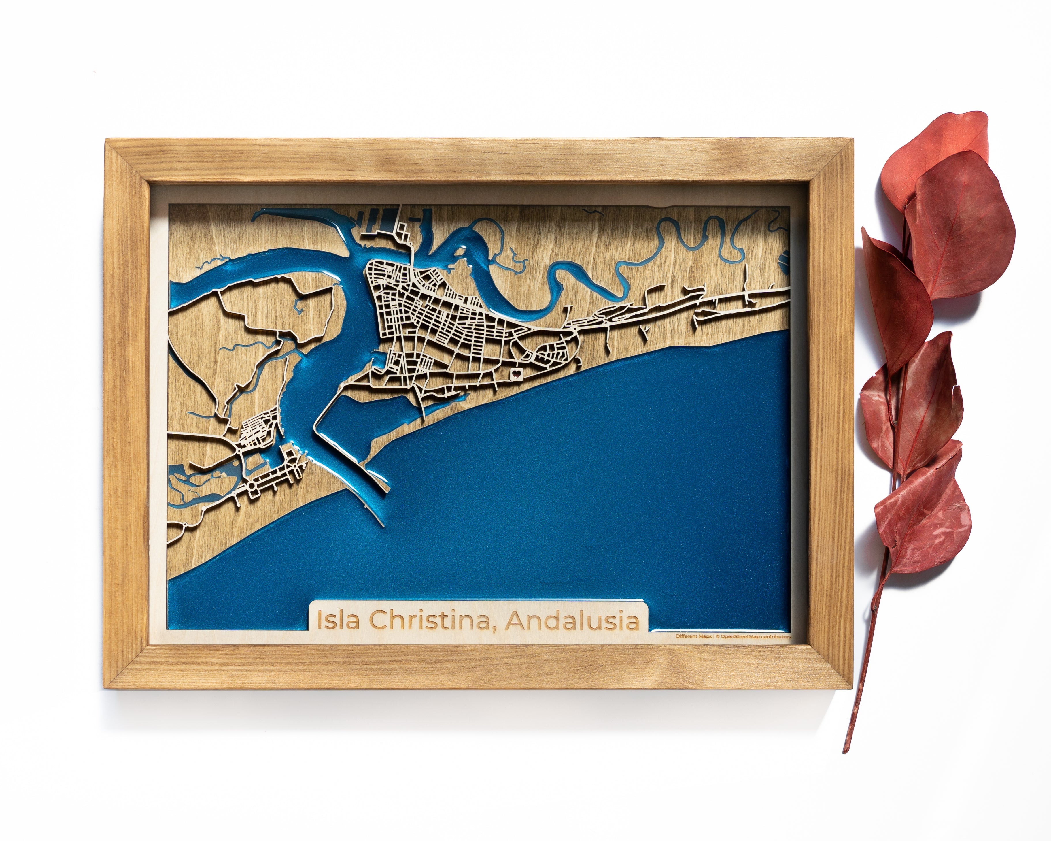 Isla Christina Wood Map