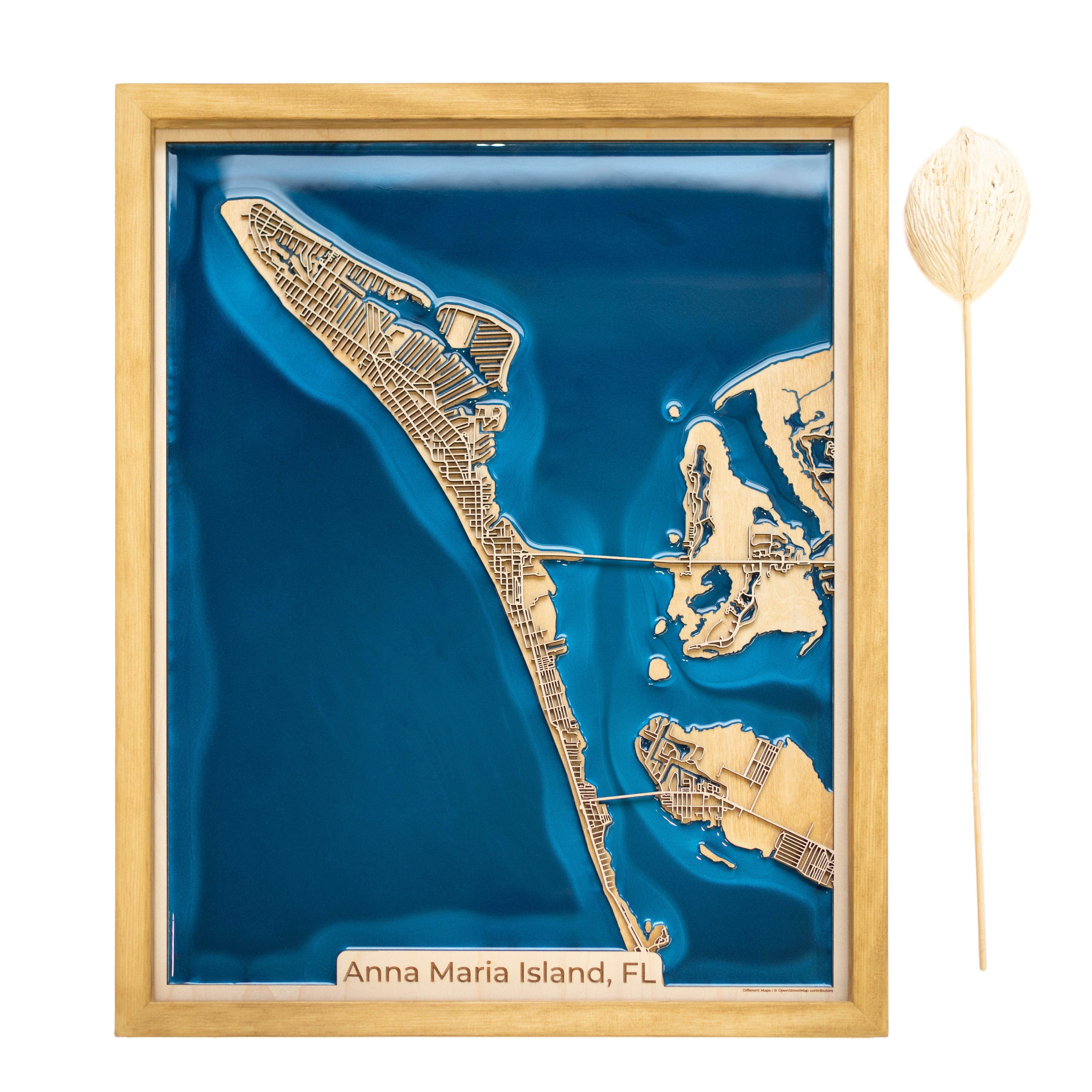 Anna Maria Island Custom Wooden Map