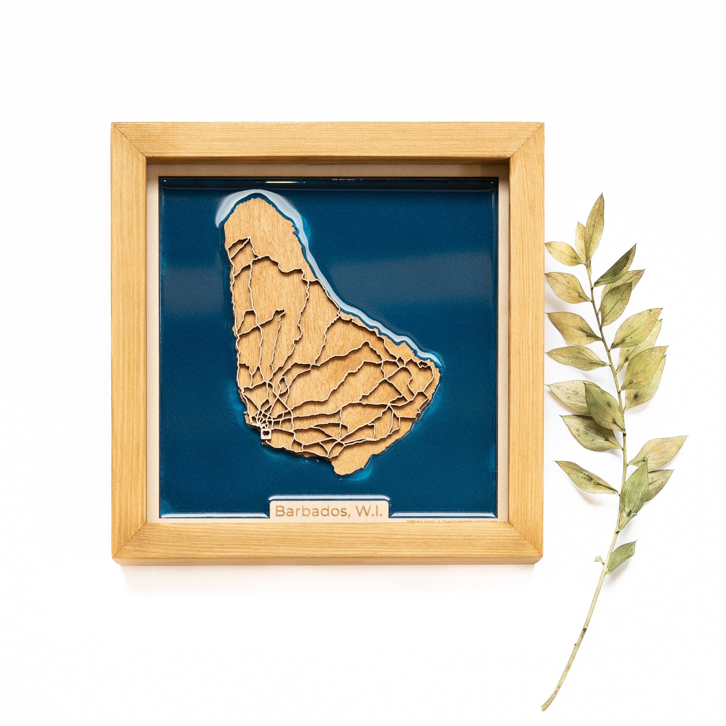 Barbados Wood Map