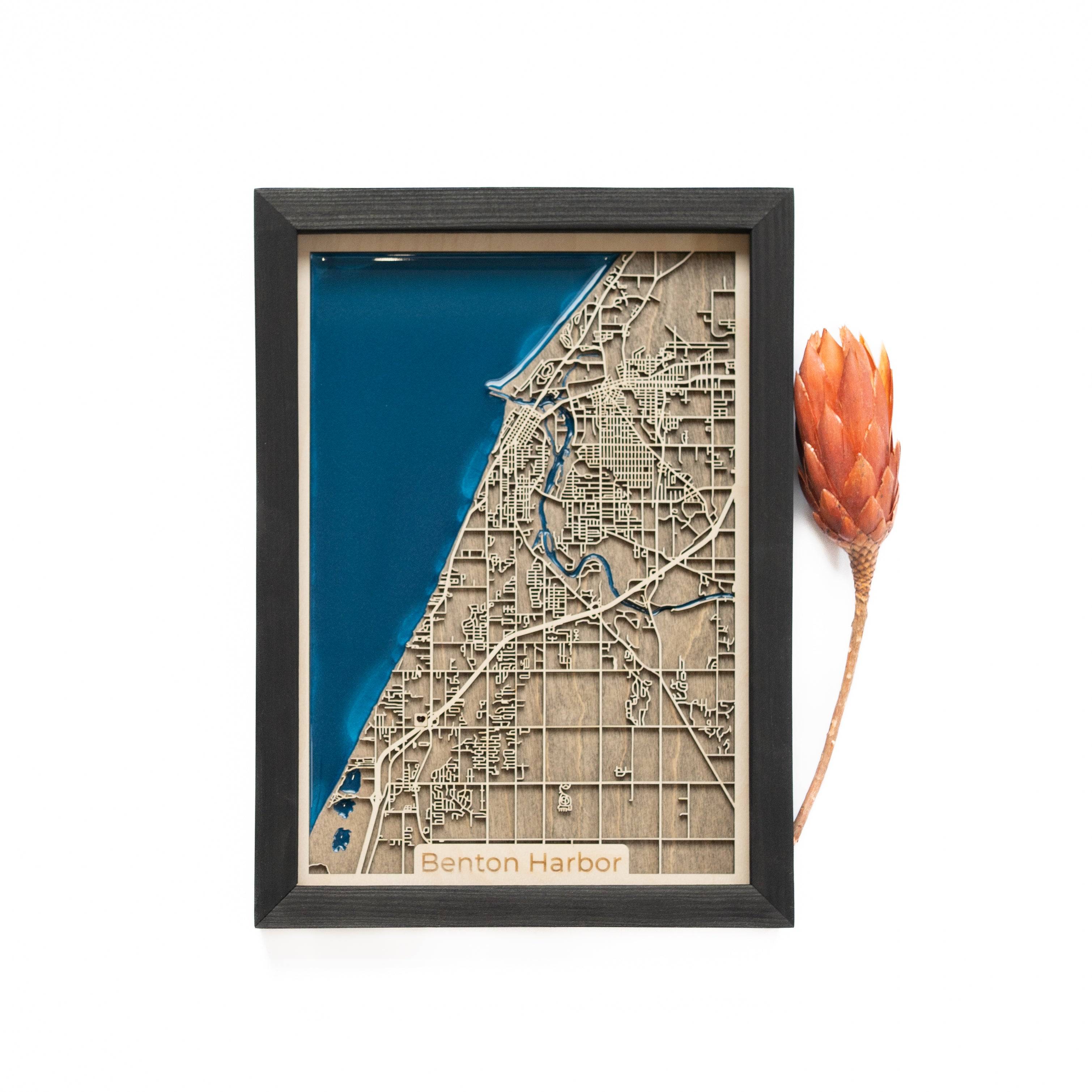 Benton Harbor Wood Map