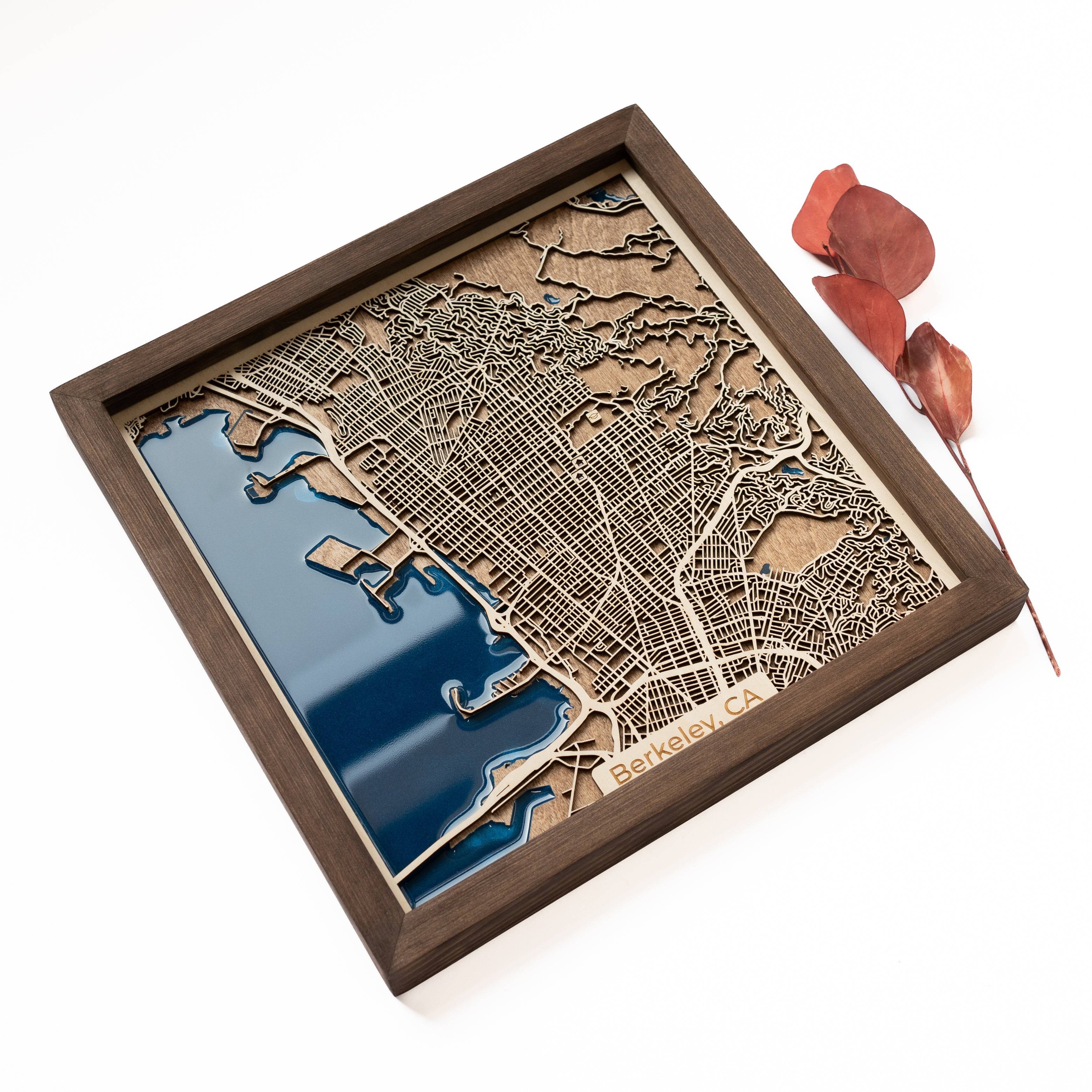 Berkeley Wooden Map