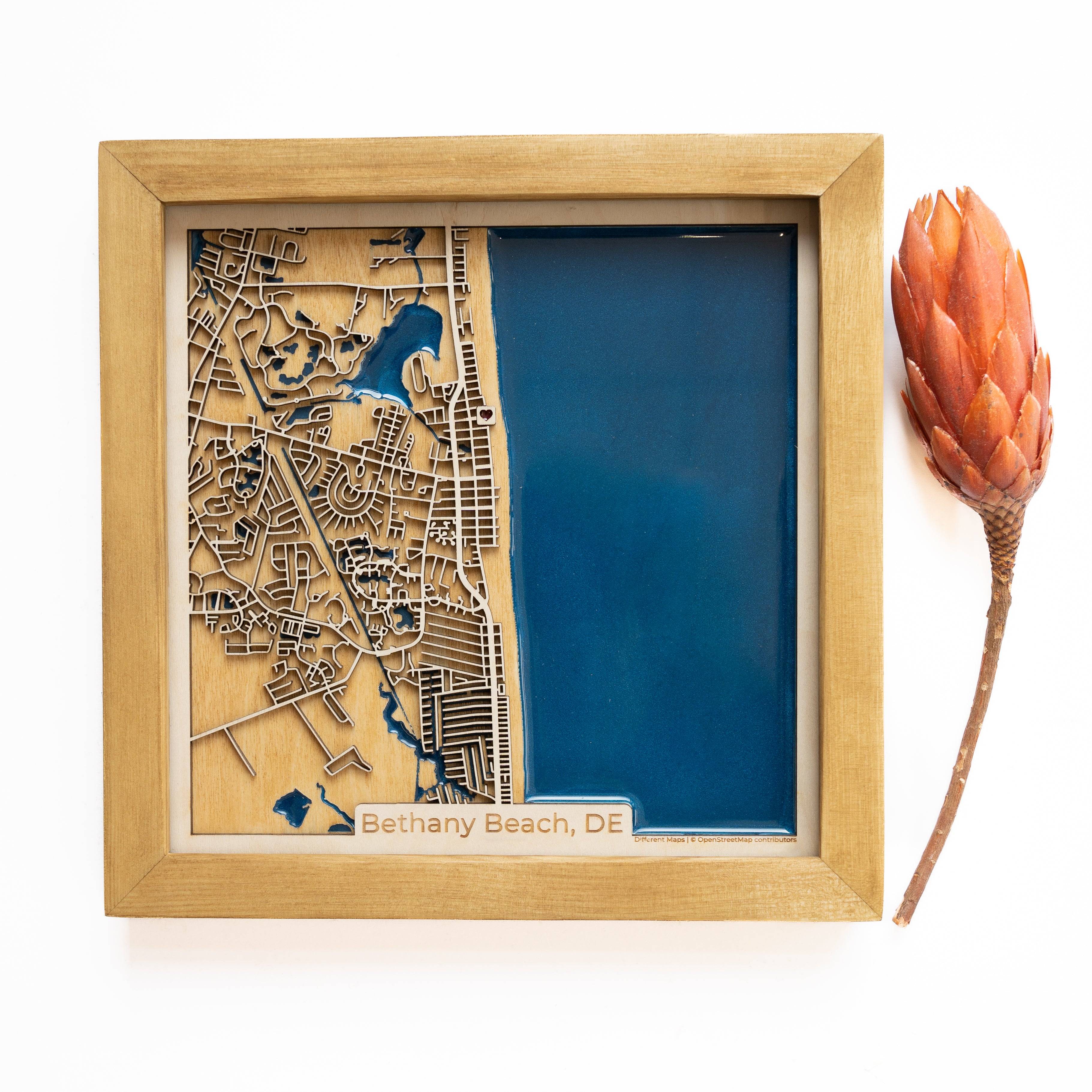 Bethany Beach Wood Map