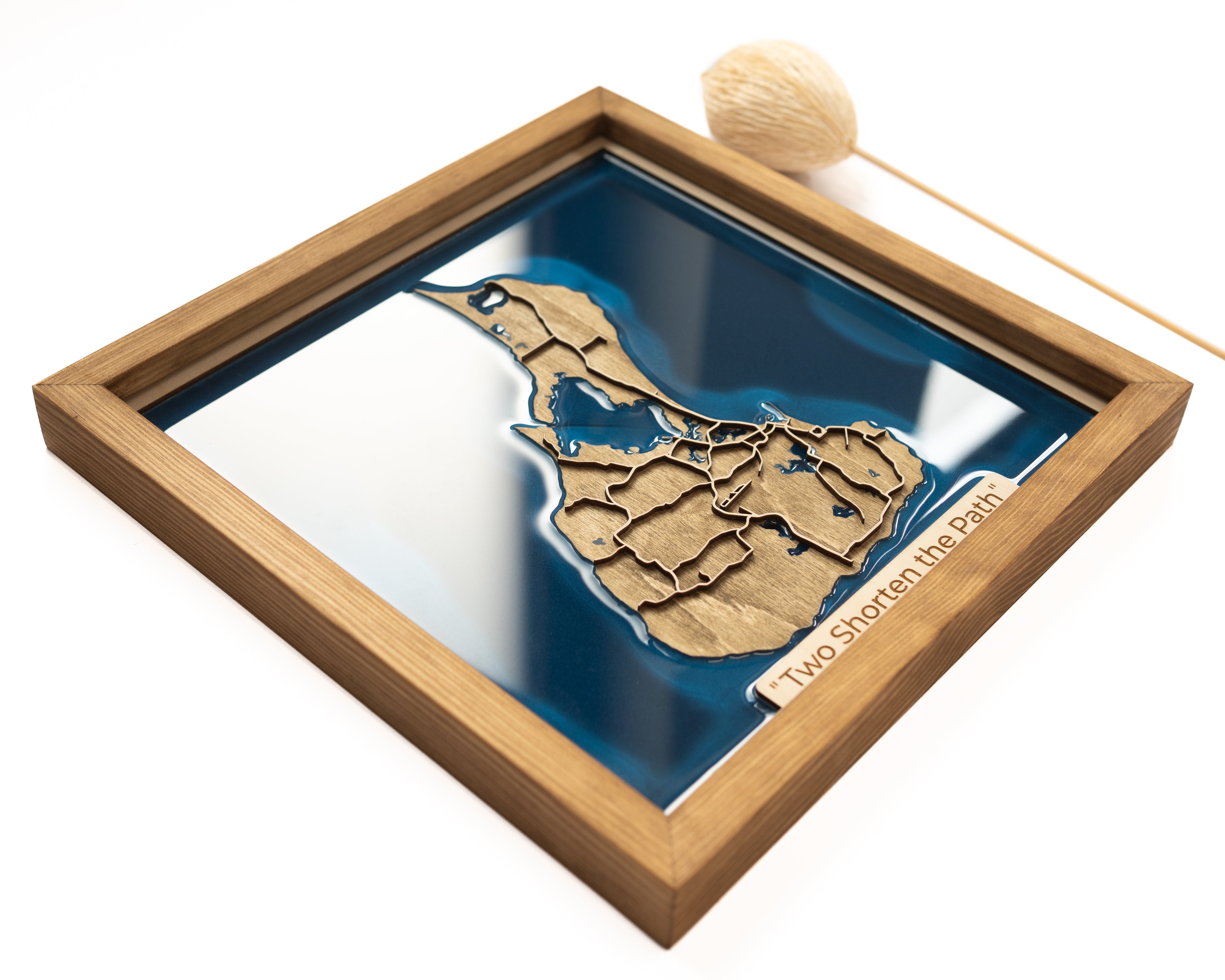 Block Island Wooden Gift Map