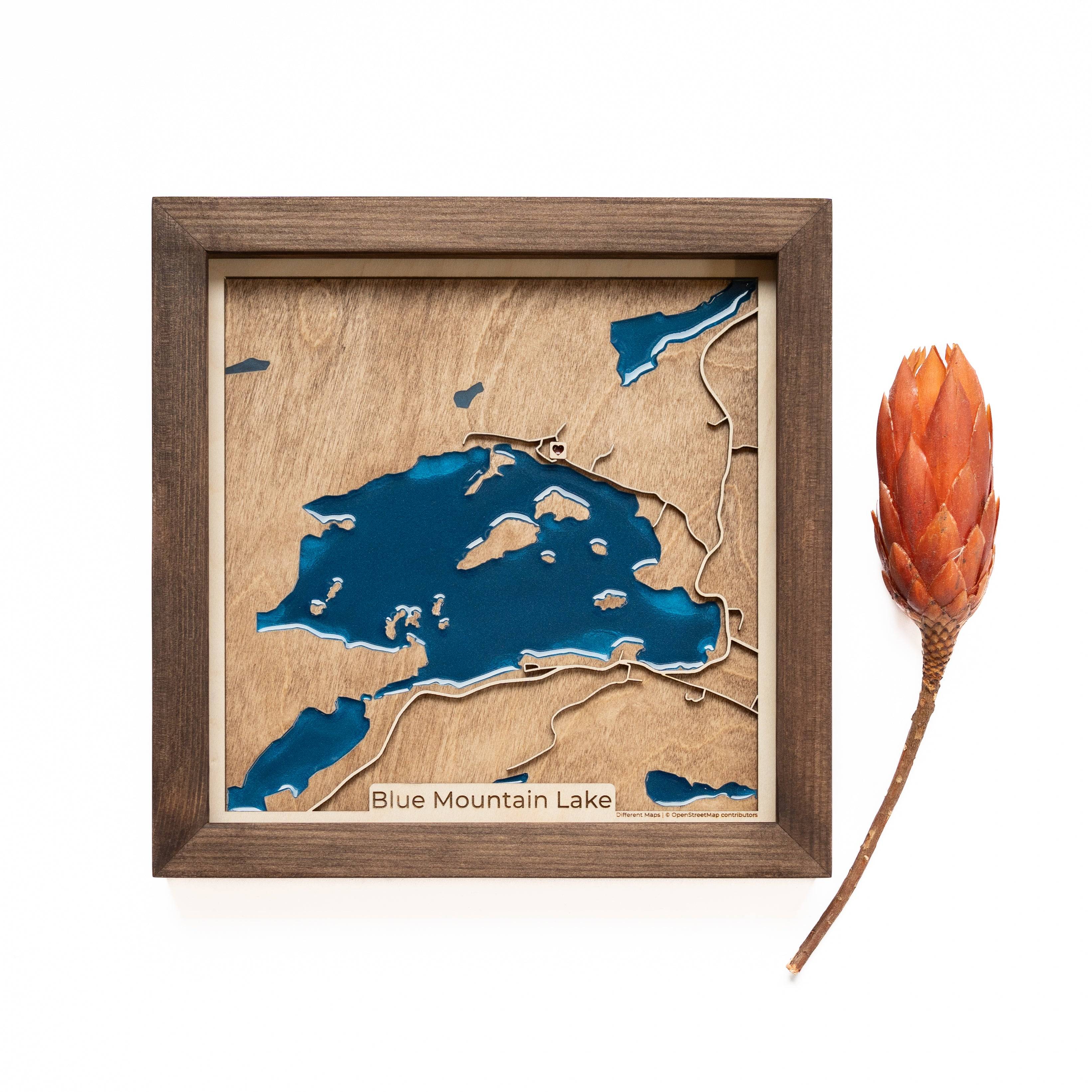 Blue Mountain Lake Wood Map