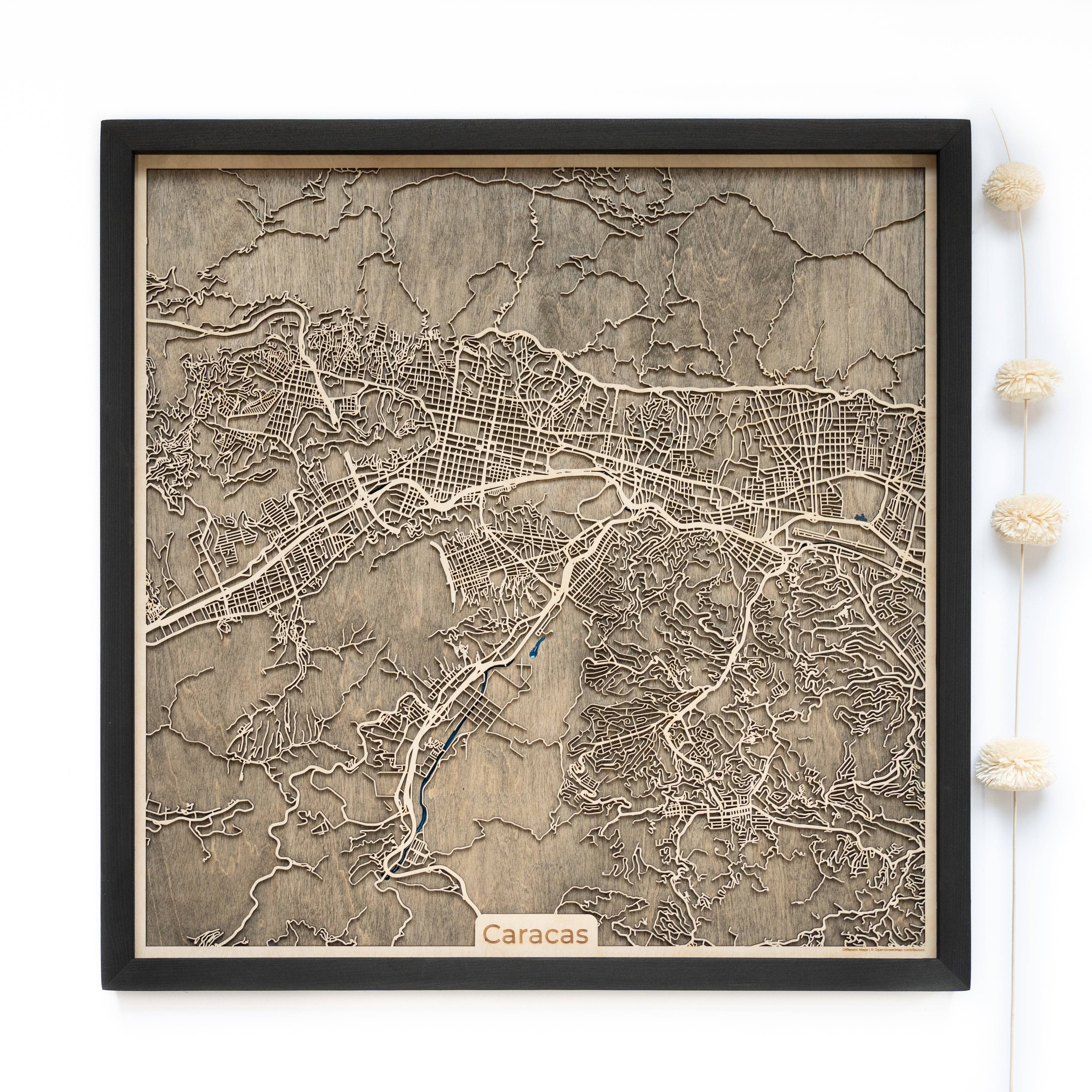 Caracas Wood Map