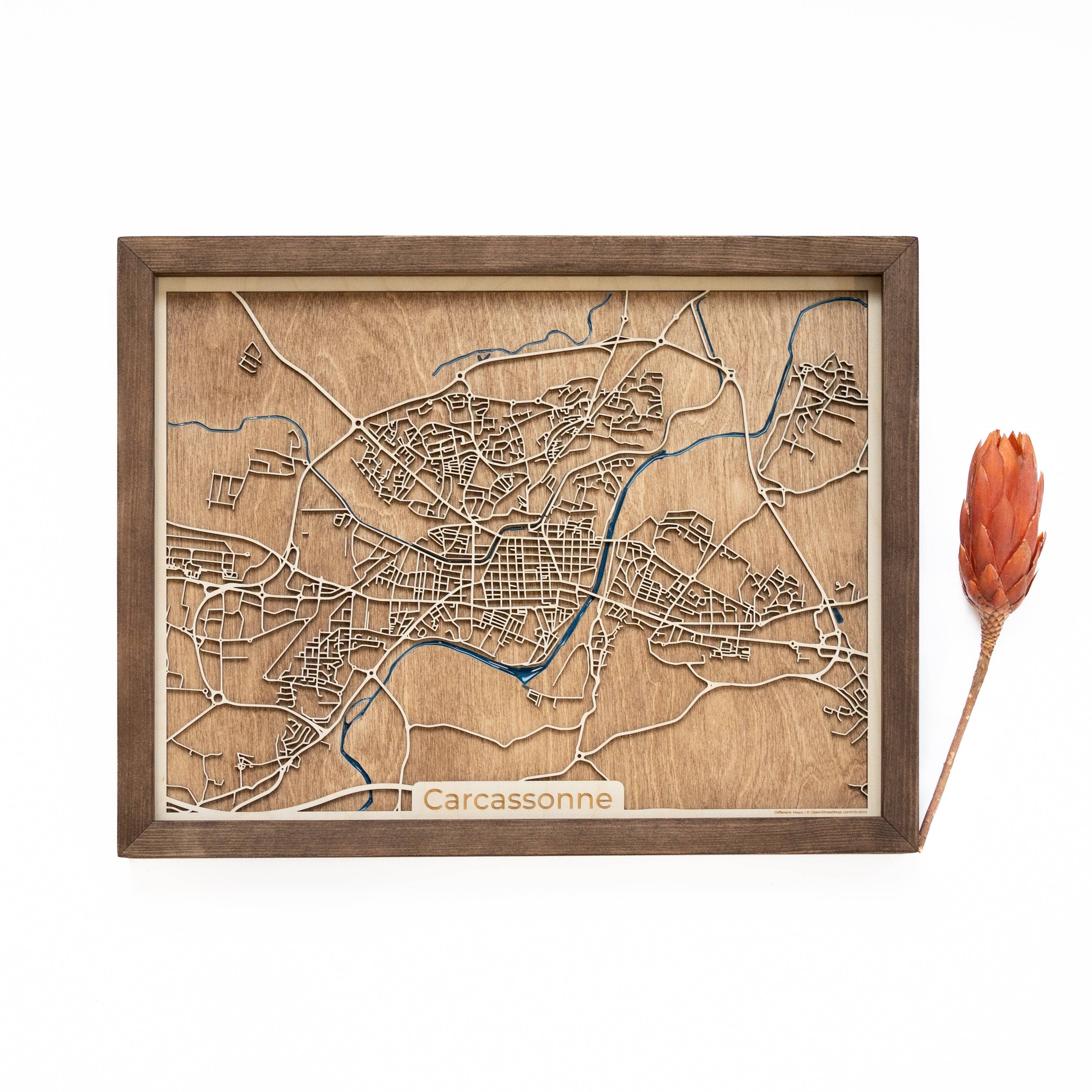 Carcassonne Wood Map