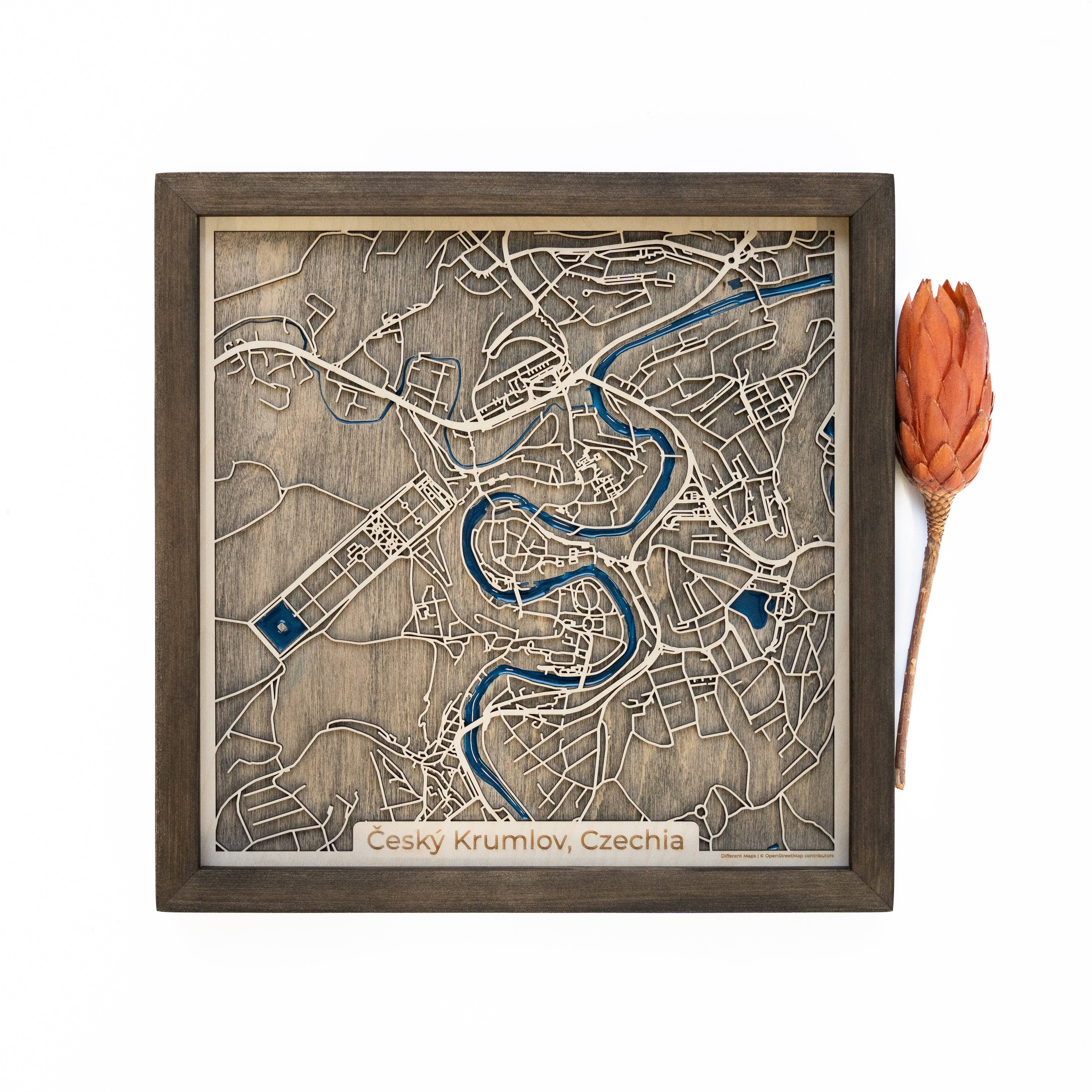 Cesky Krumlov Wood Map