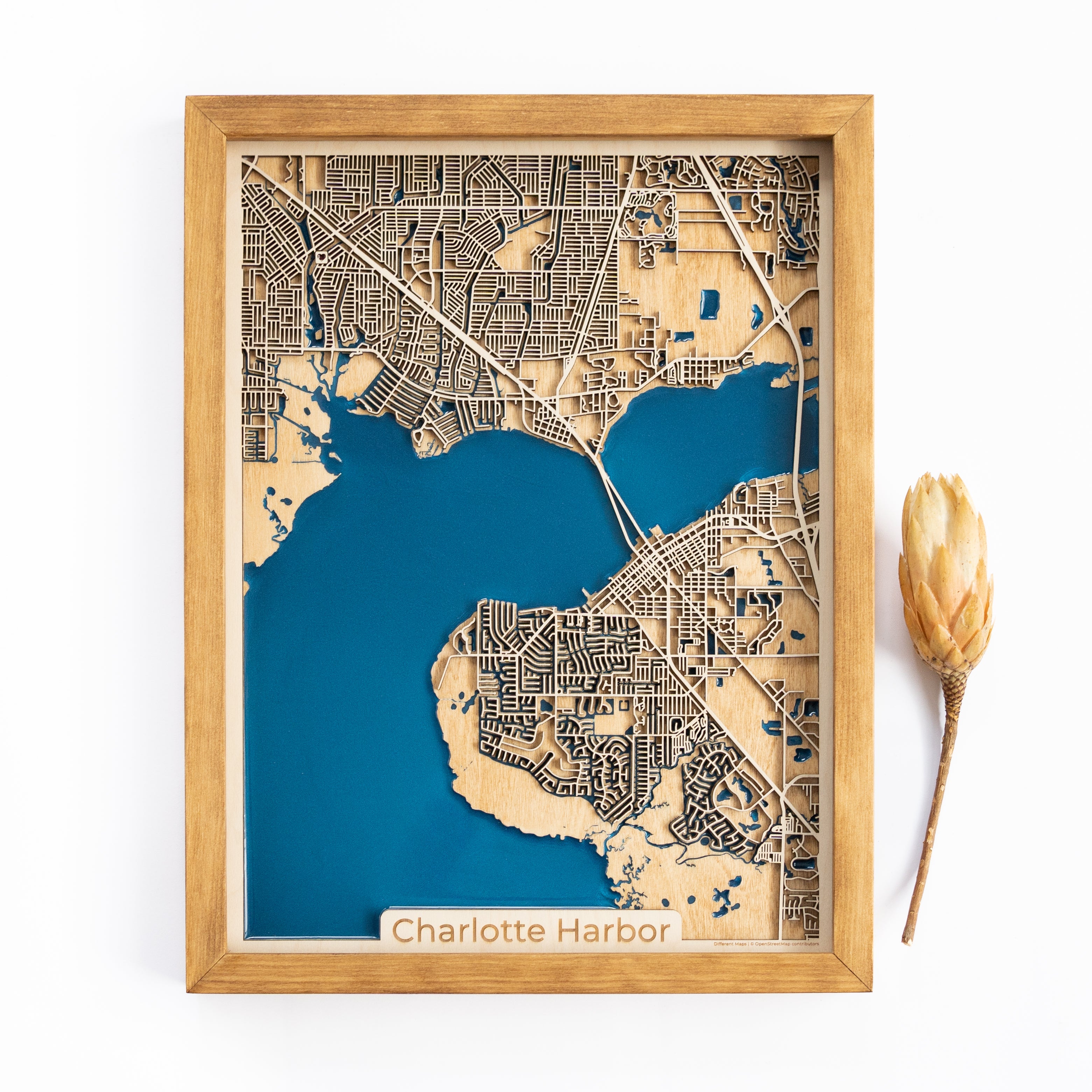 Long Distance Relationship Gift Wood Map