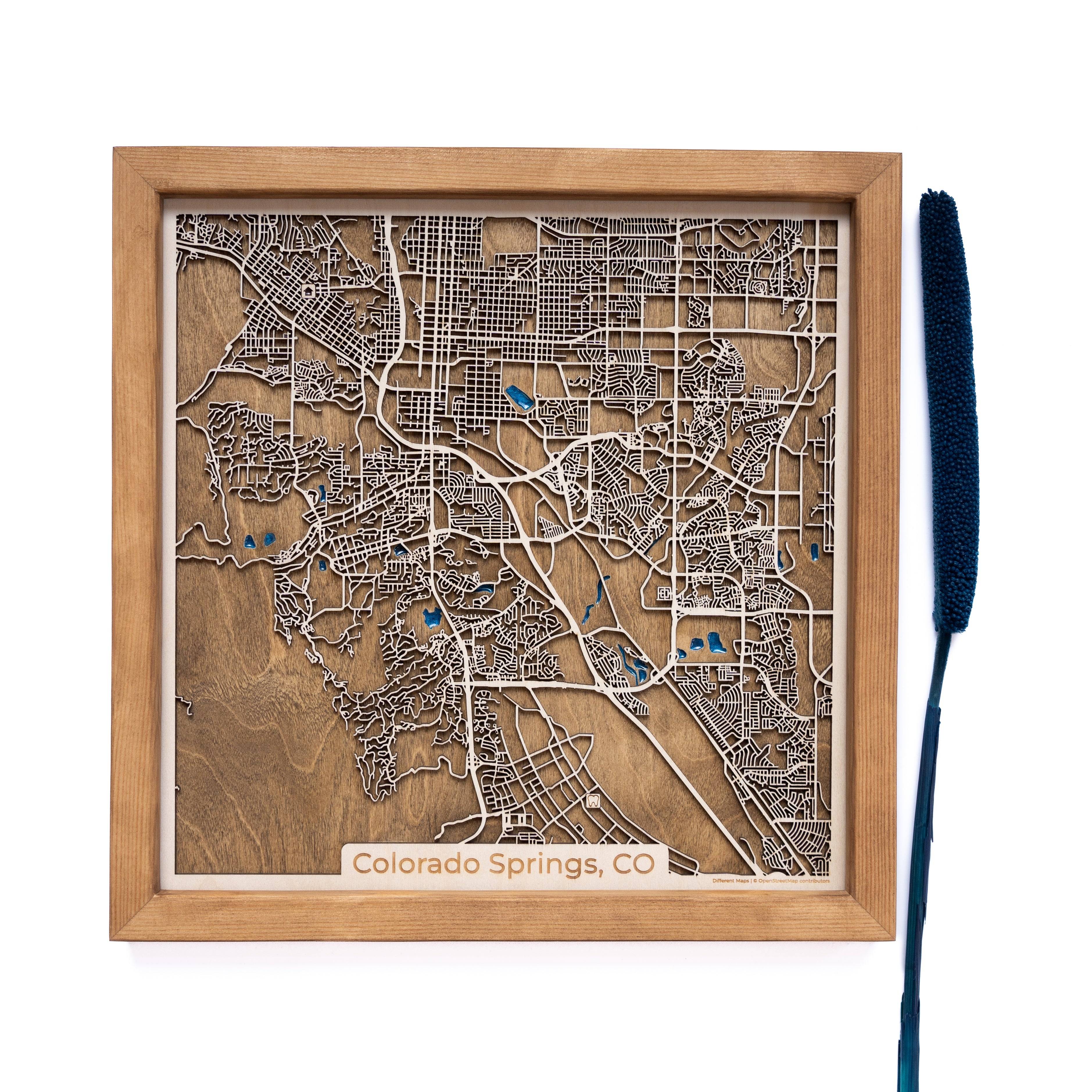 Colorado Springs Wood Map