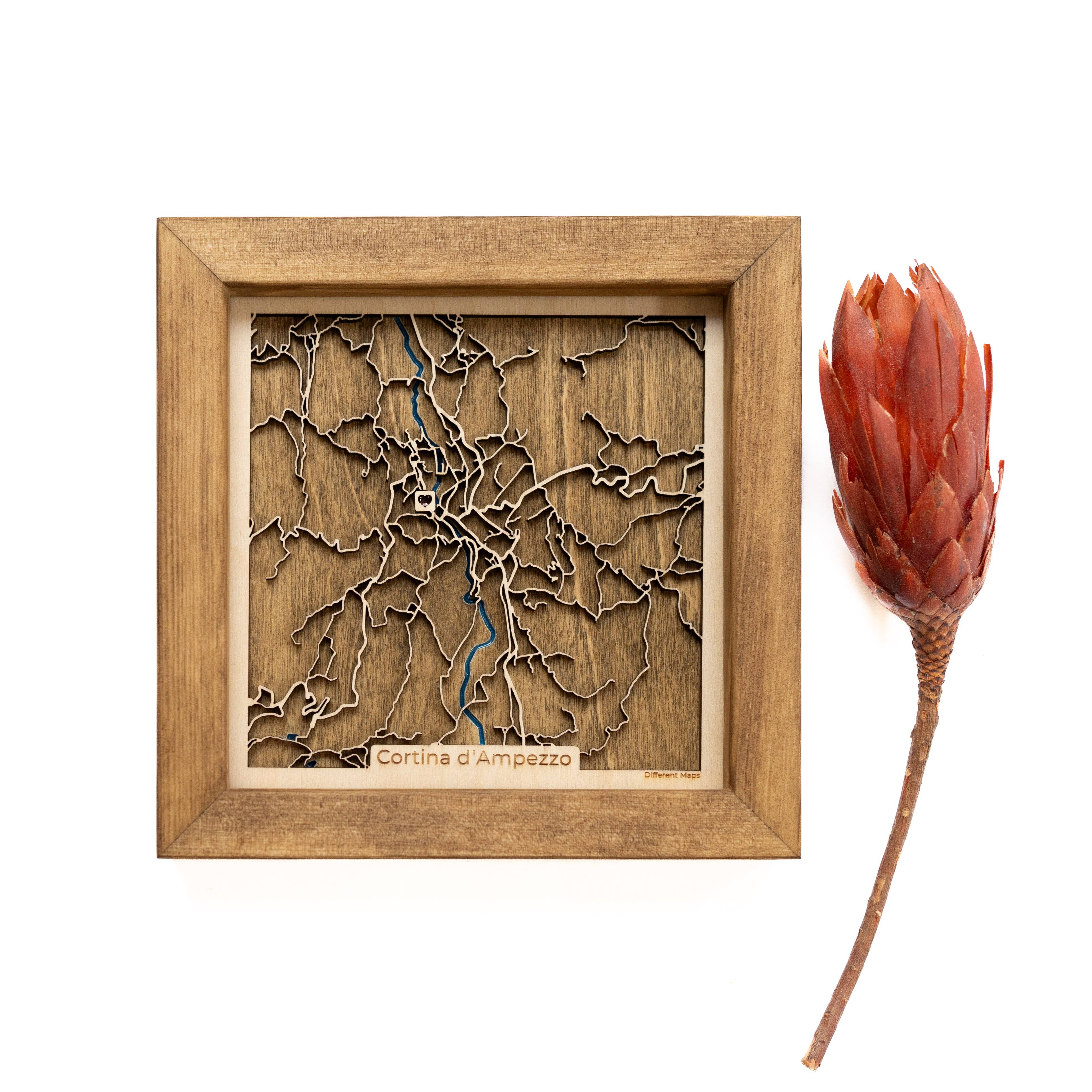 Cortina d'Ampezzo Wood Map