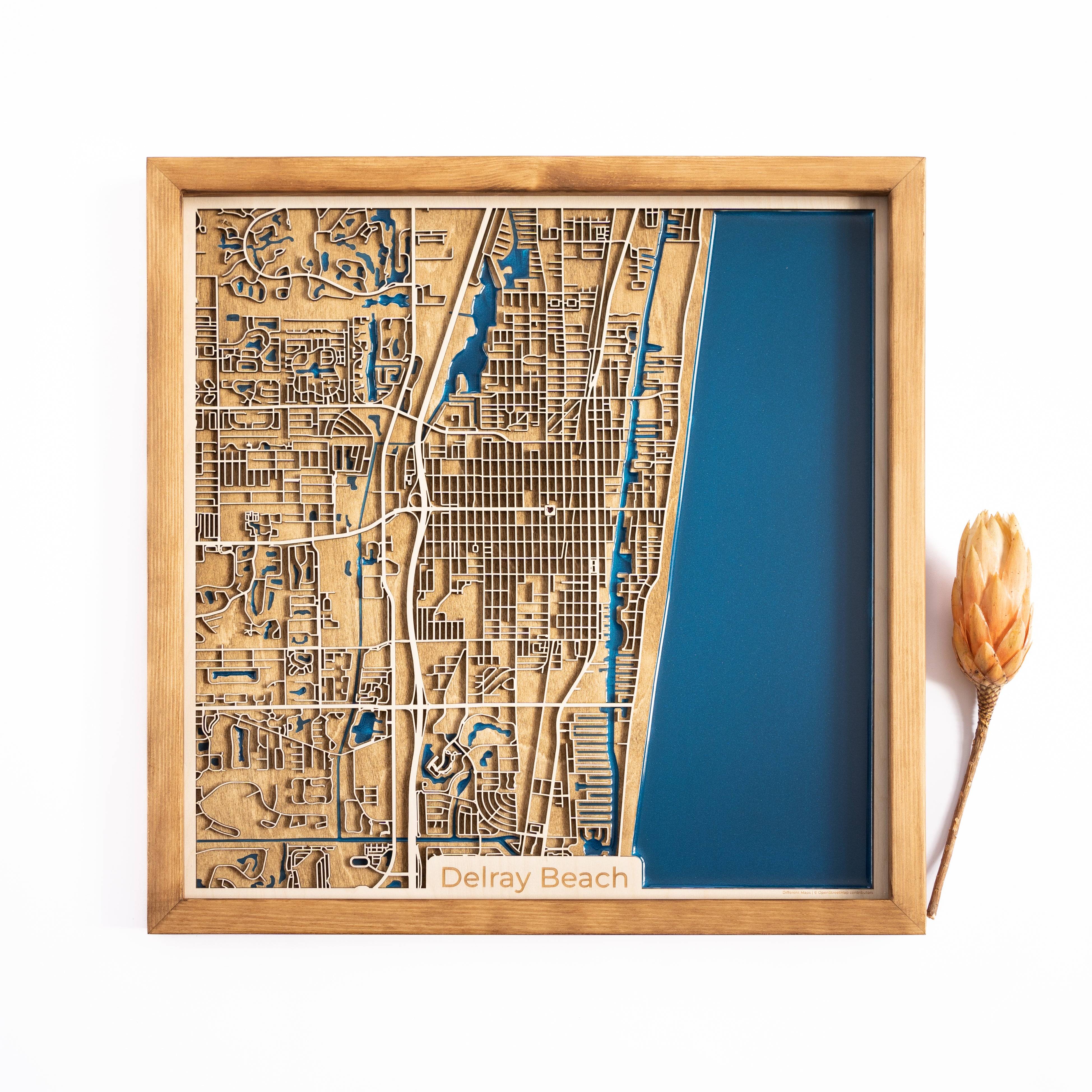 Delray Beach Wood Map