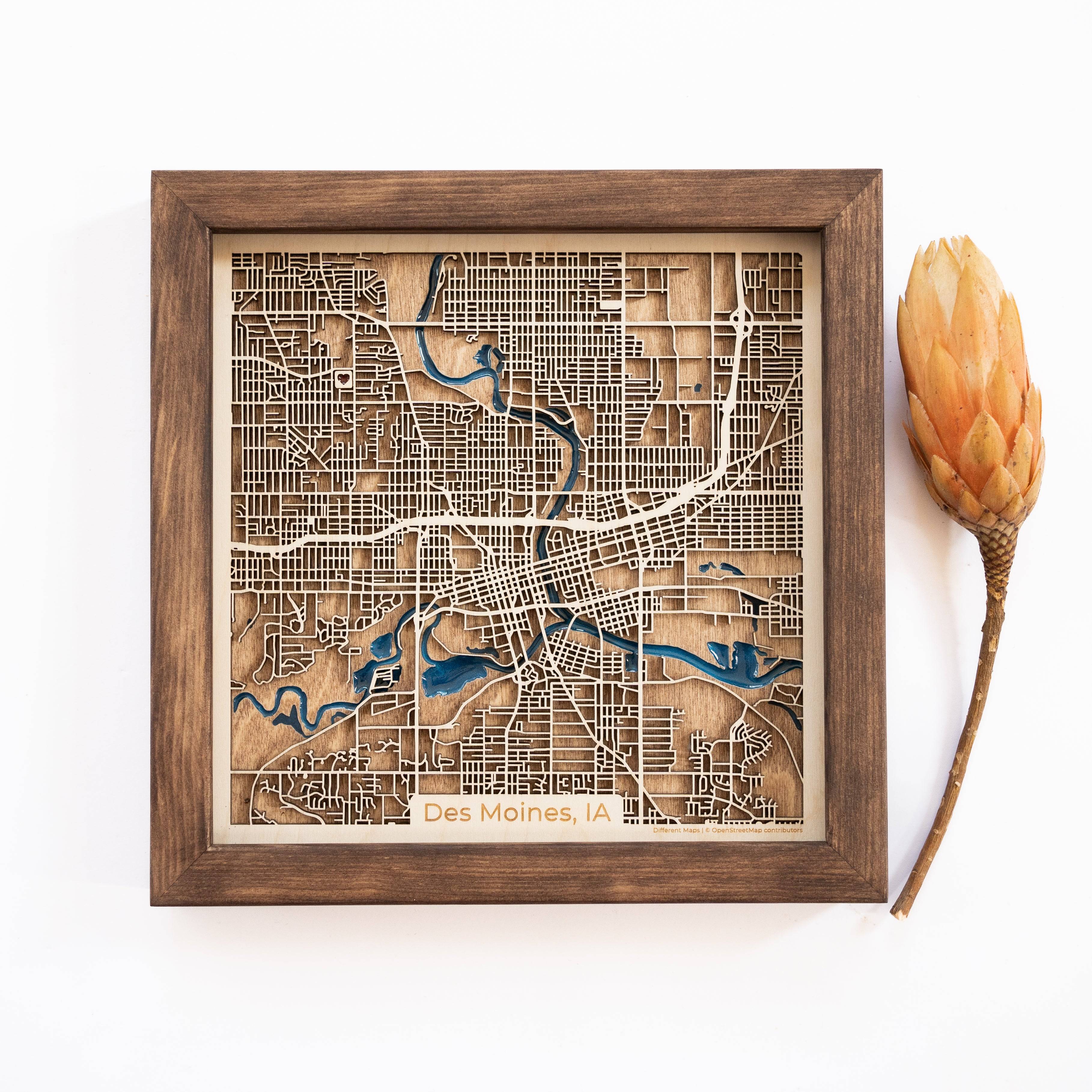 Des Moines Wood Map