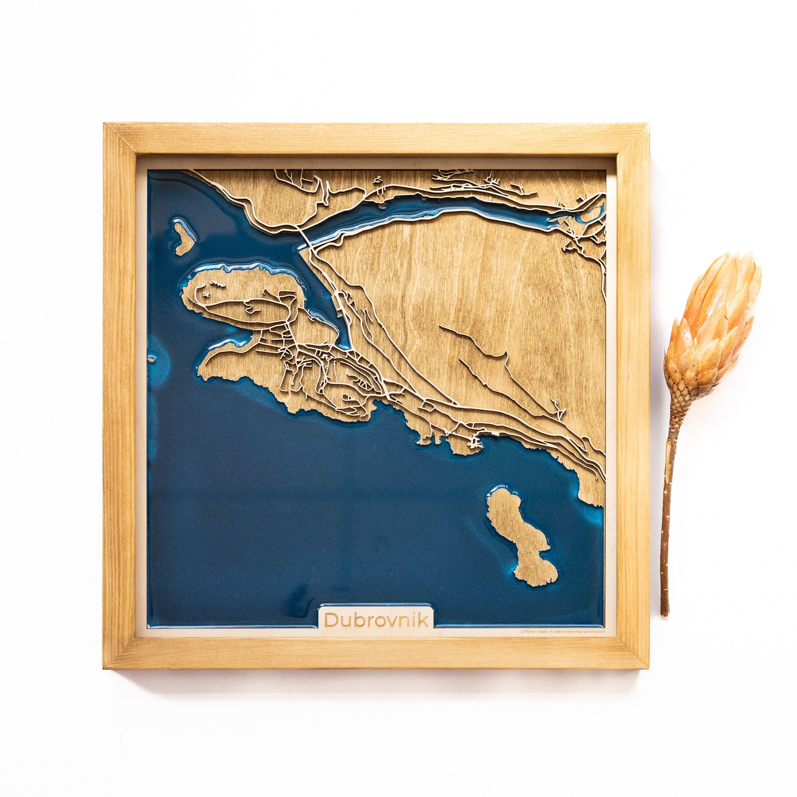 Dubrovnik Wood Map