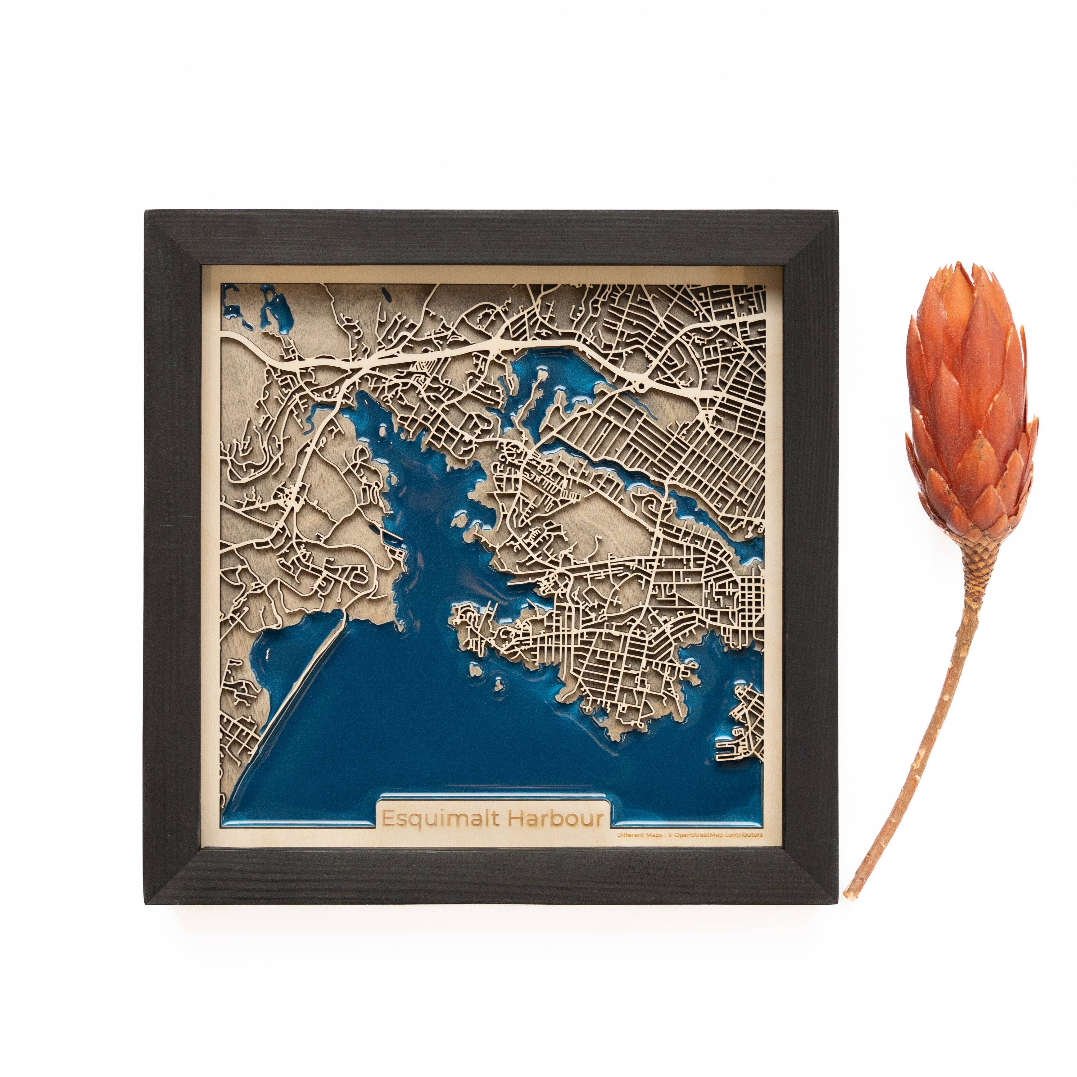 Esquimalt Harbour Wood Map