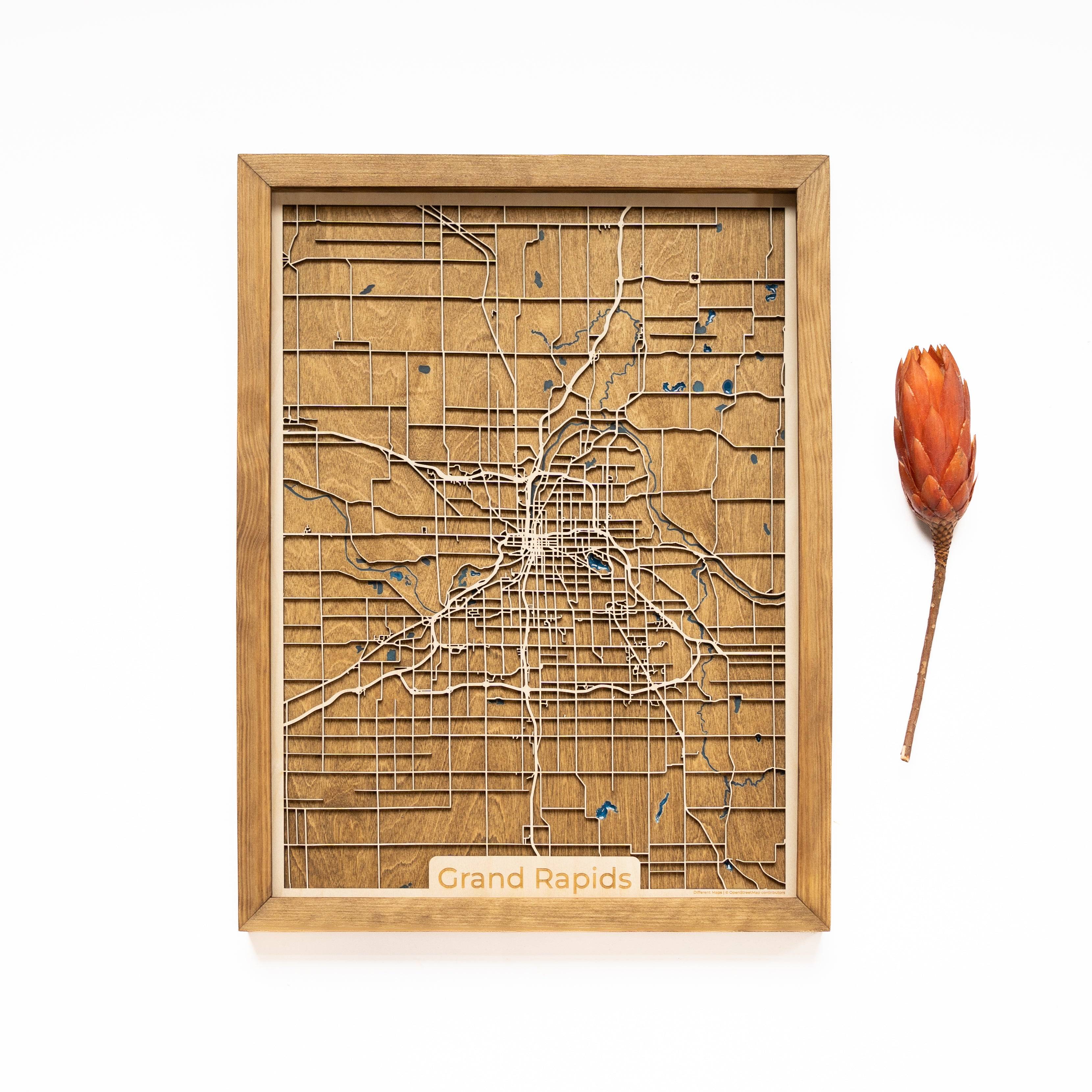 Grand Rapids Wood Map