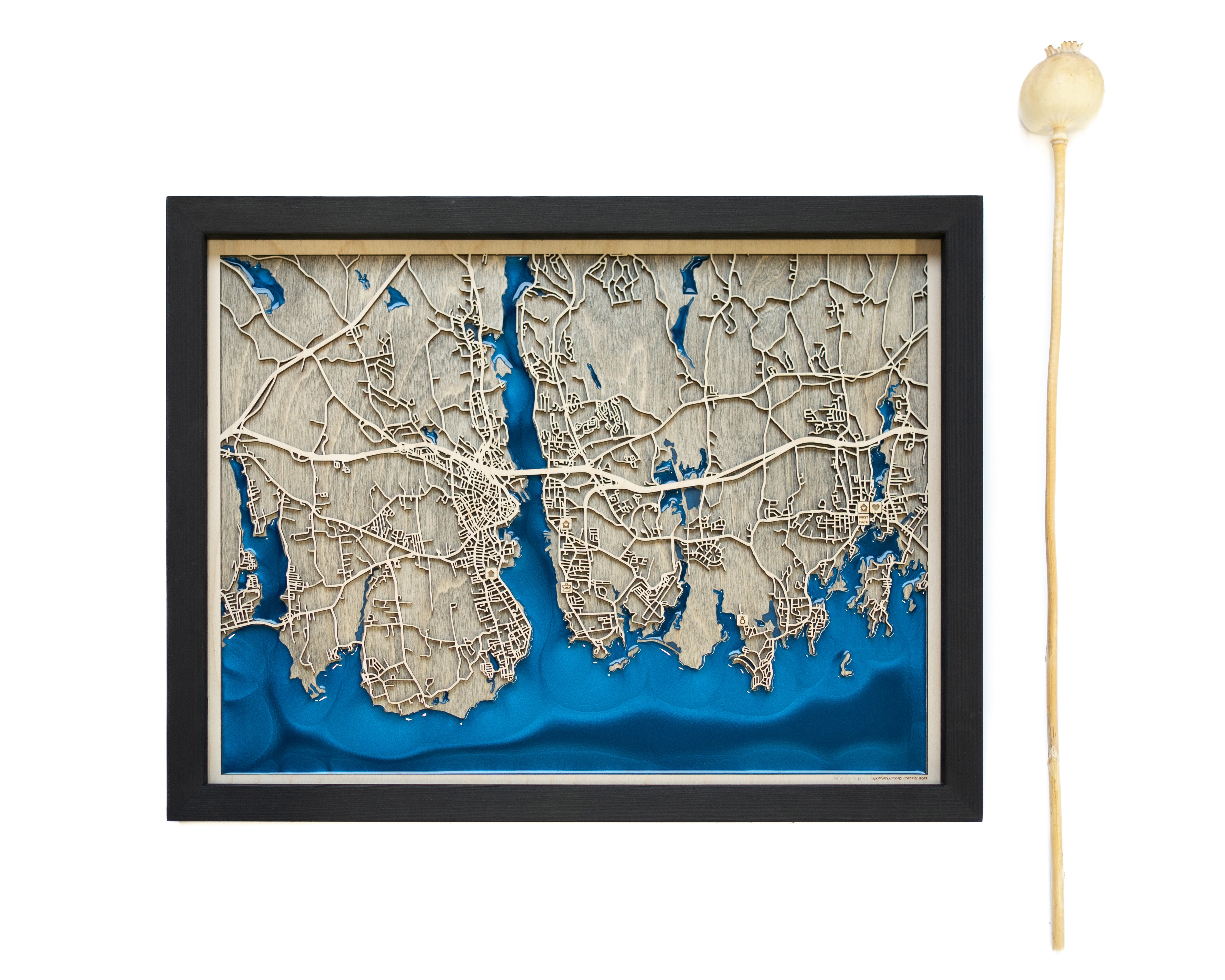 Groton Custom wall art Map