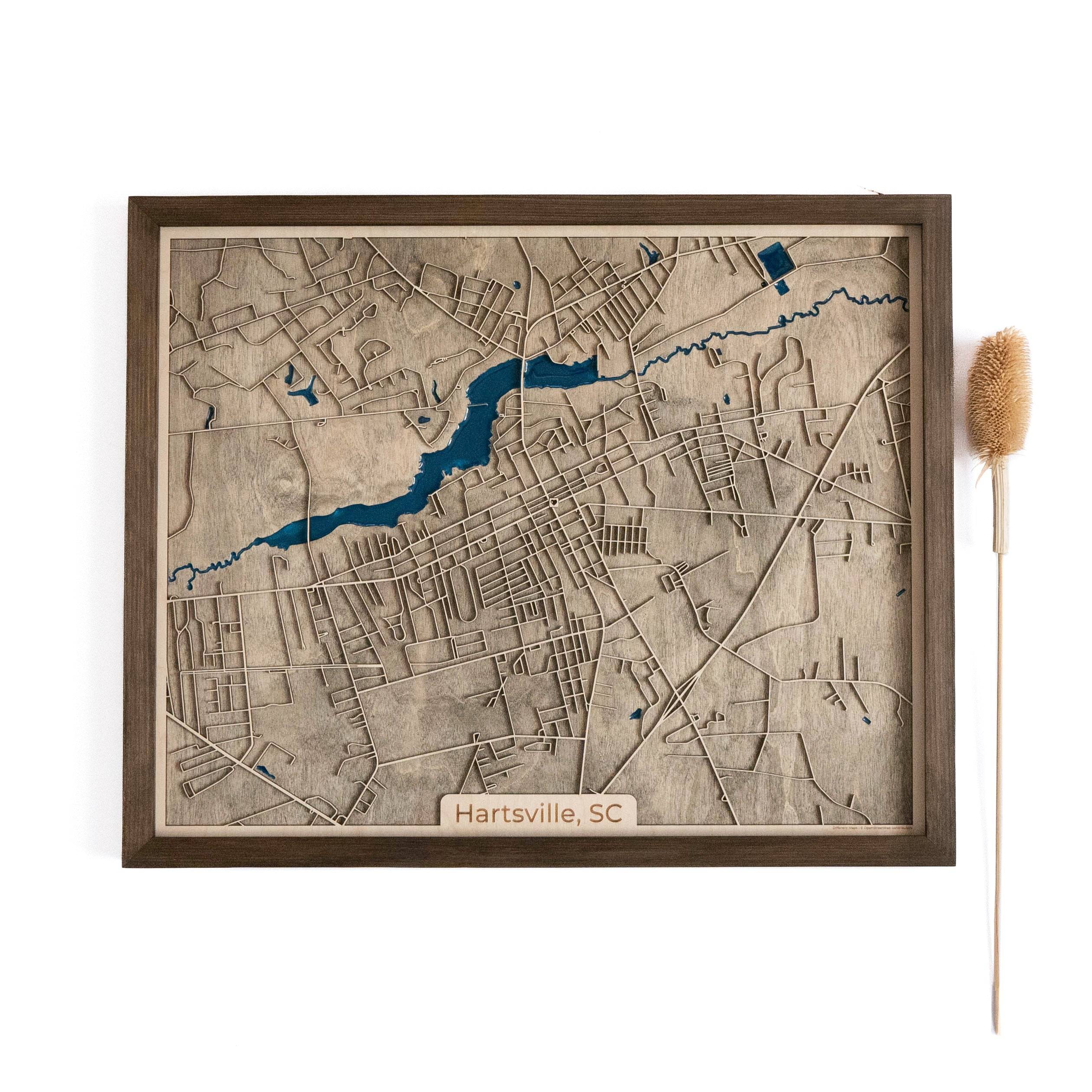 Hartsville wood Map