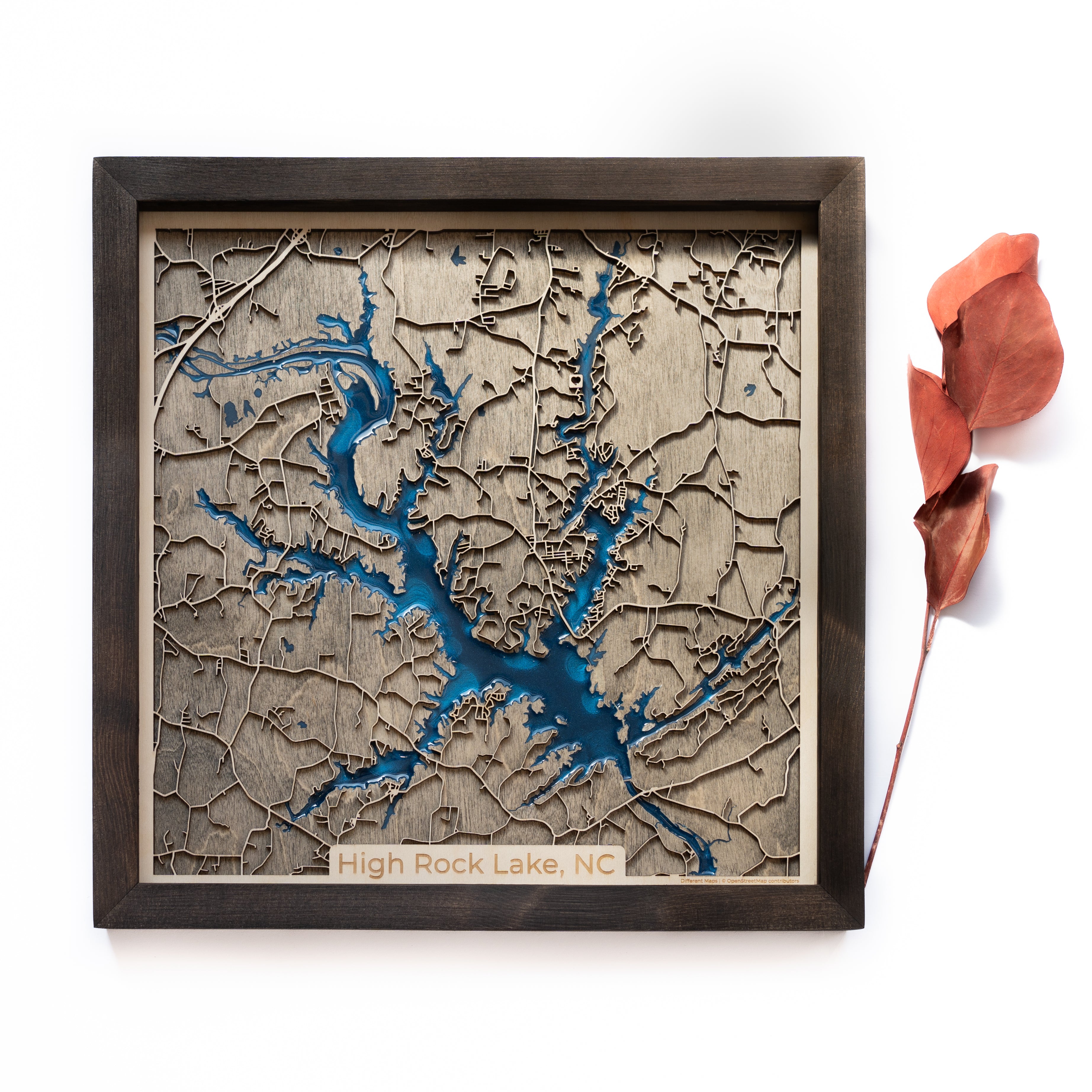 High Rock Lake Wood Map