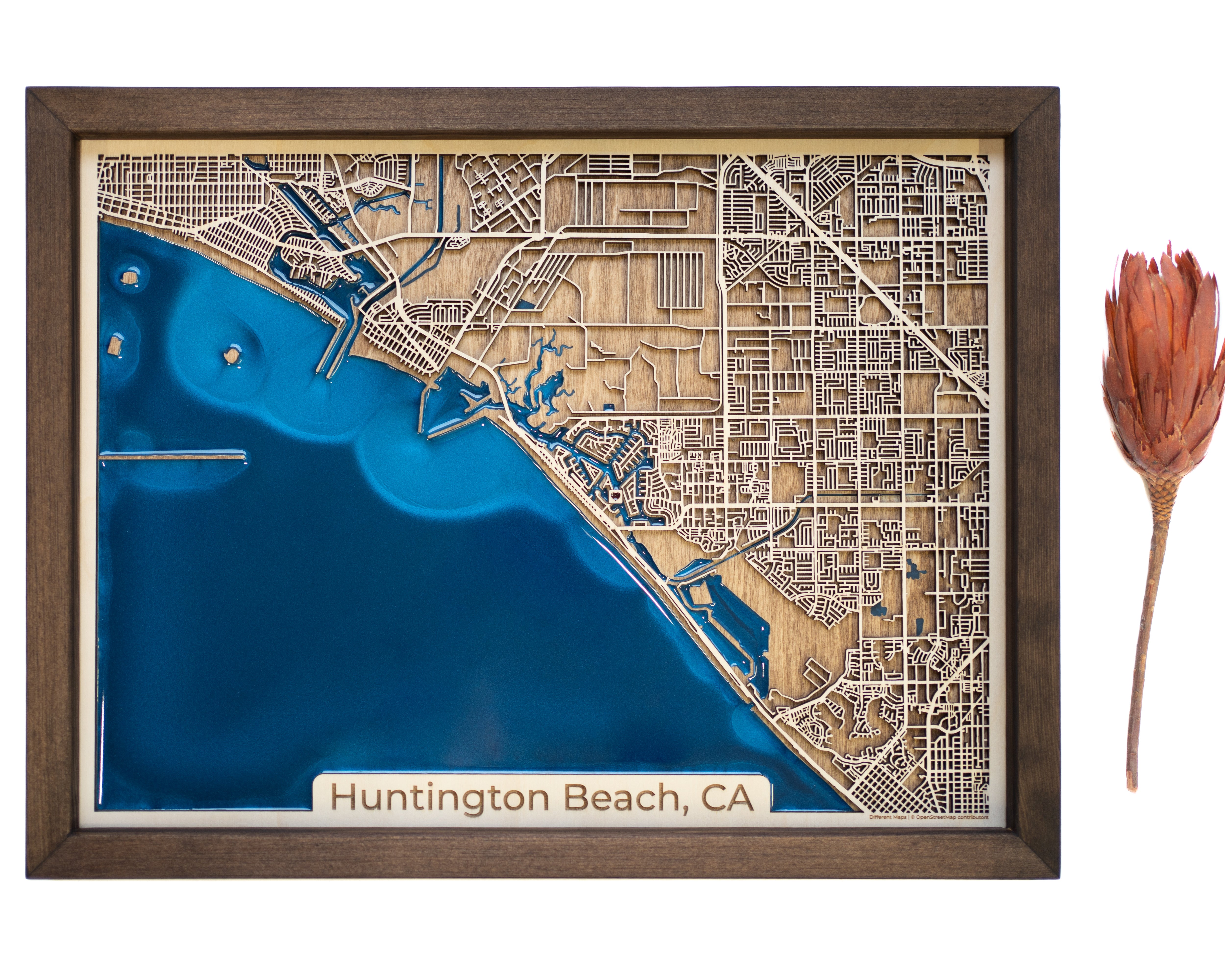 Huntington Beach California Custom Map