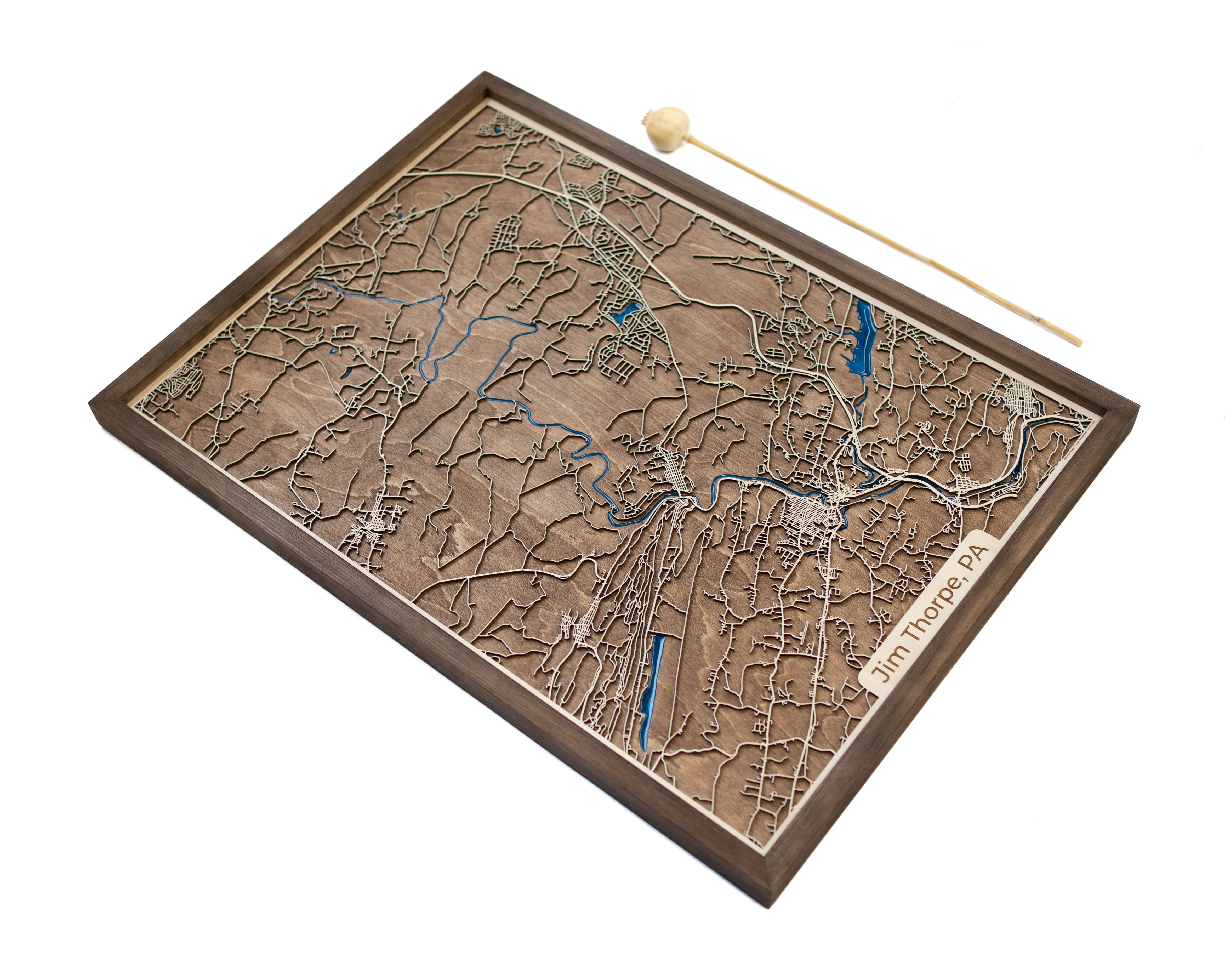 customizable wooden map art