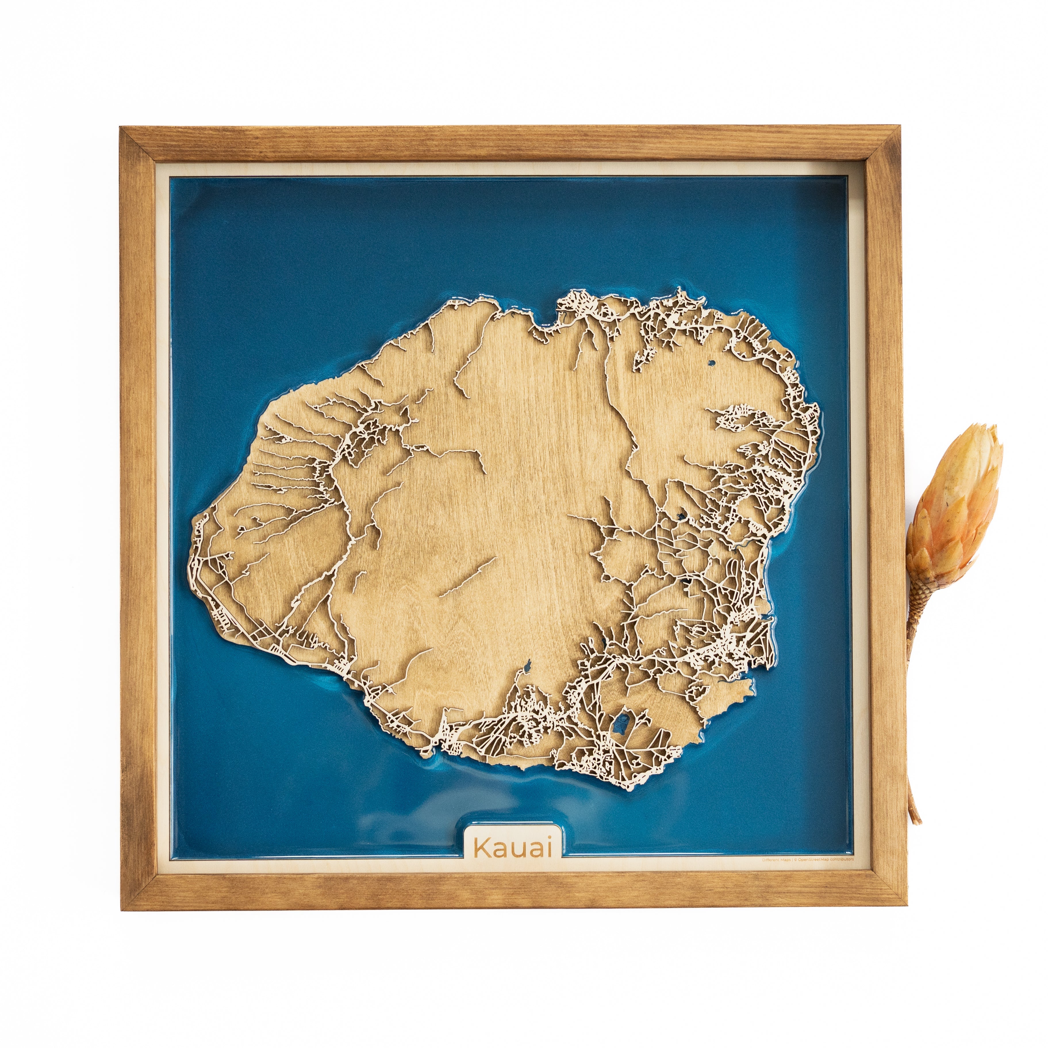 Kauai Wood Map