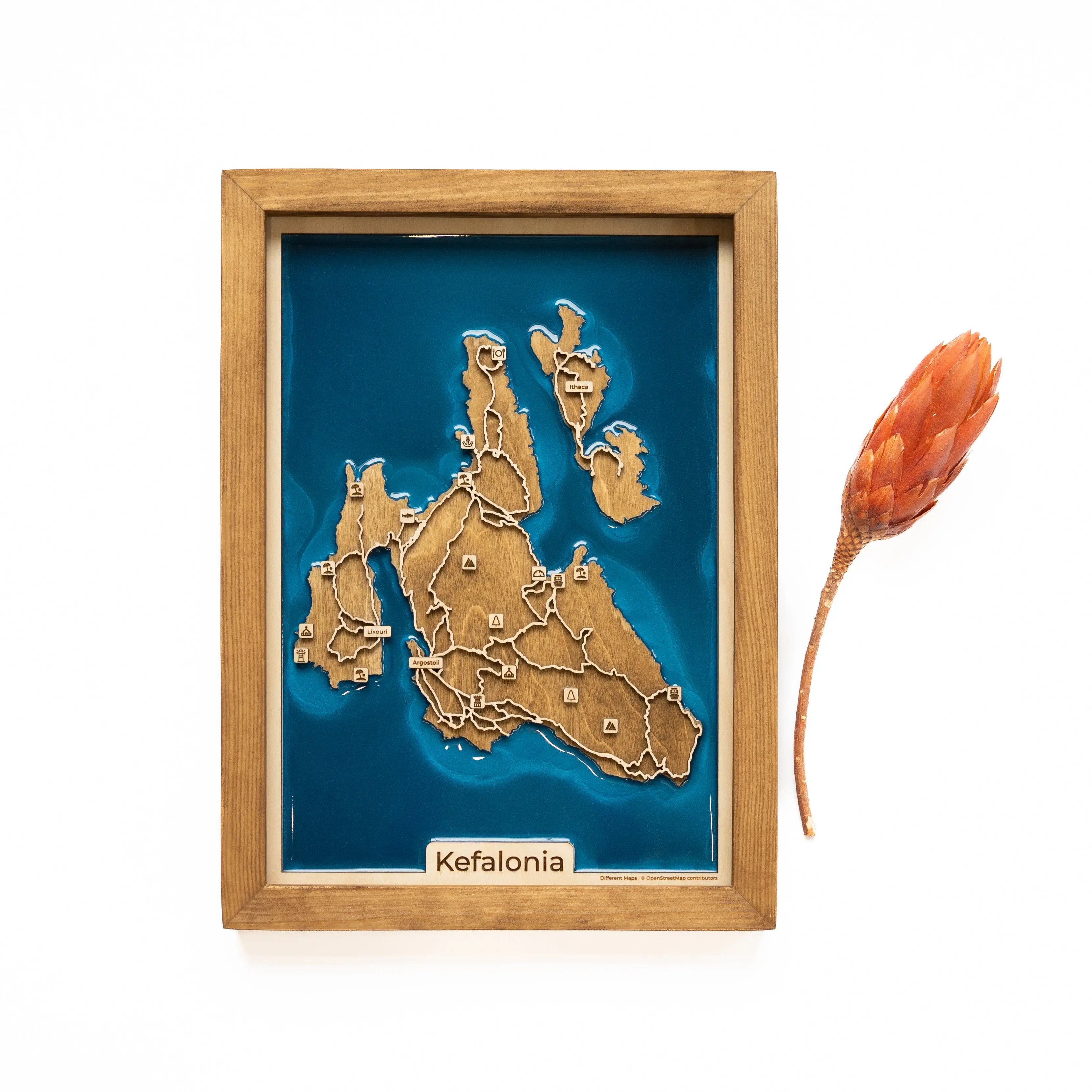 Kefalonia Wood Map