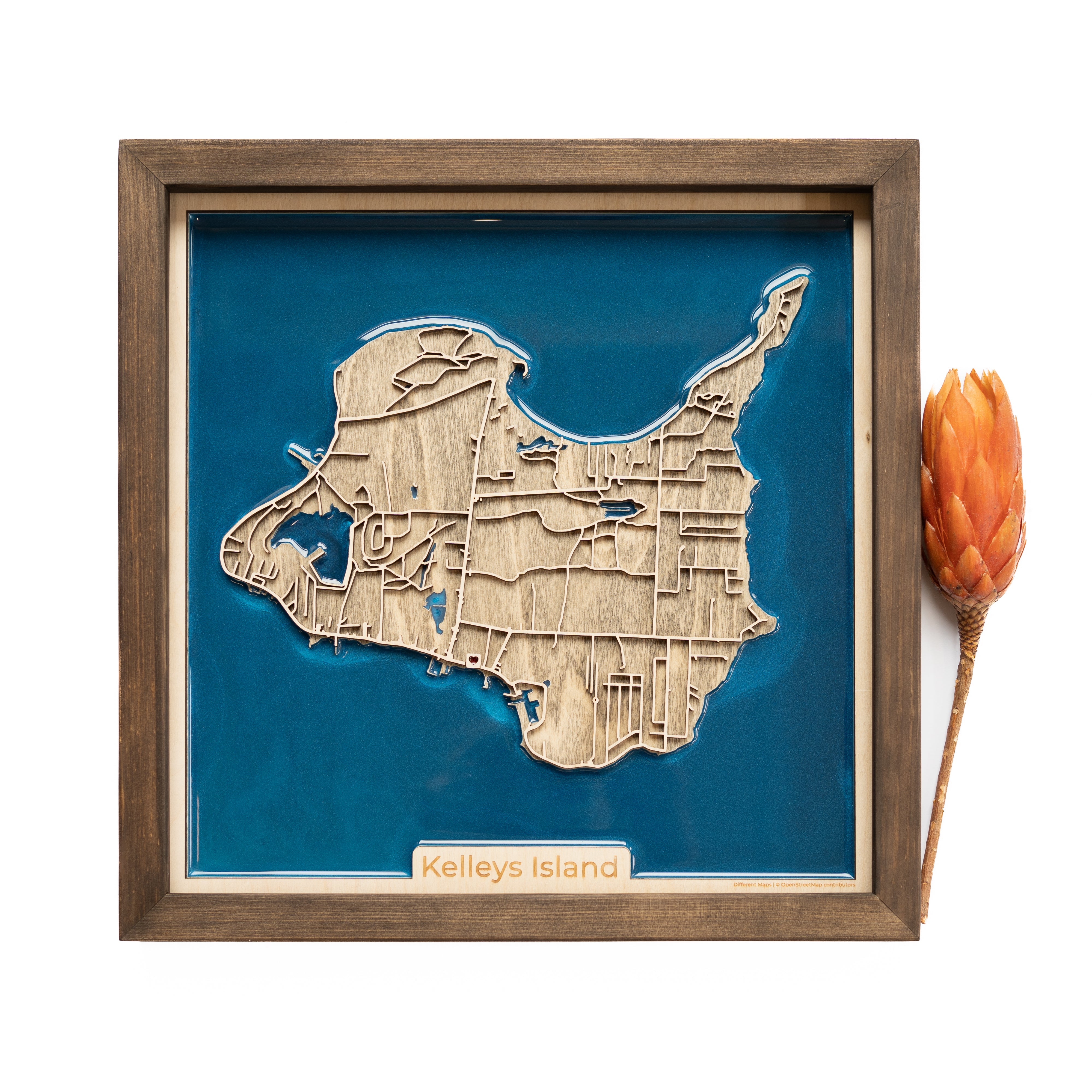 Kelleys Island Wood Map