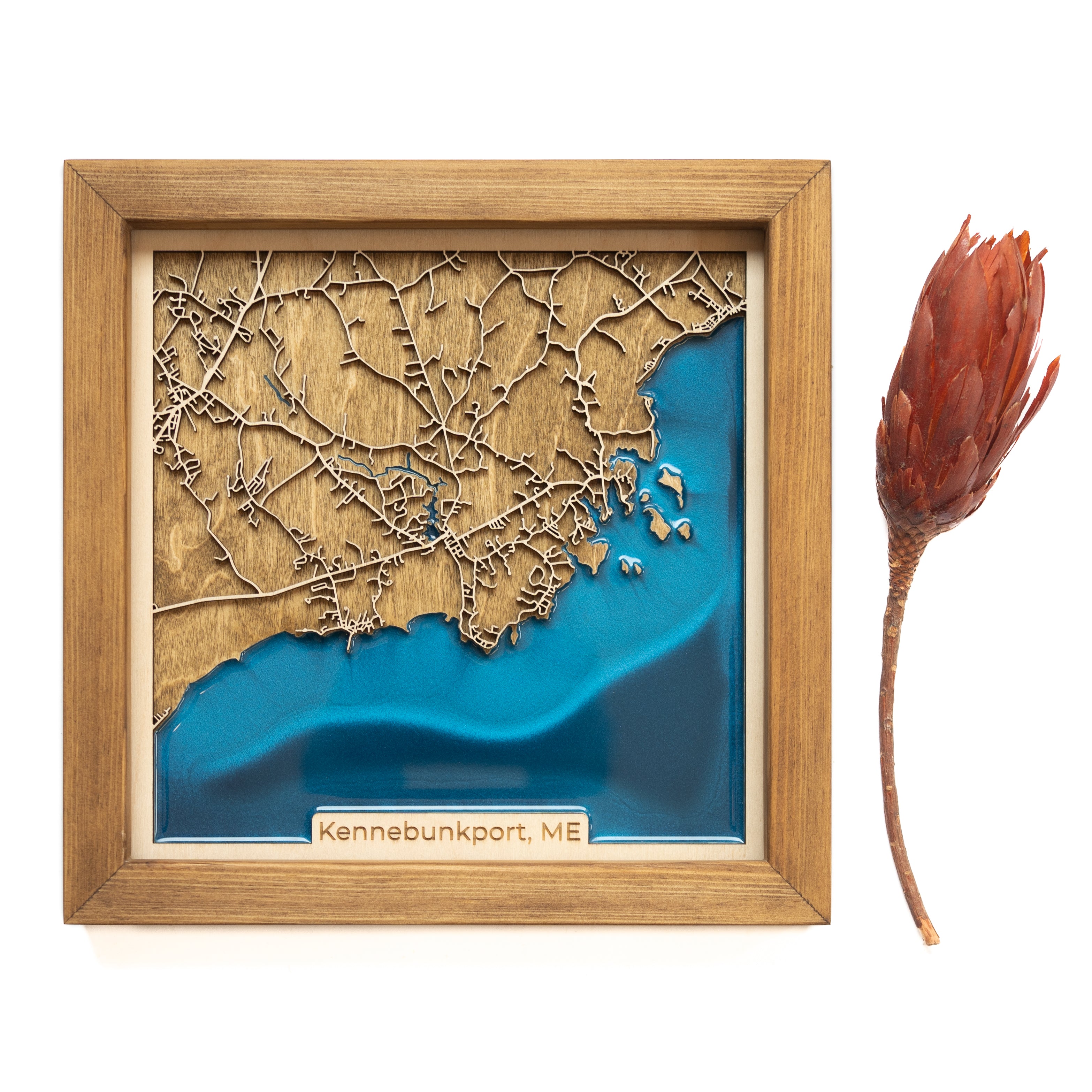 Kennebunkport Wooden Map