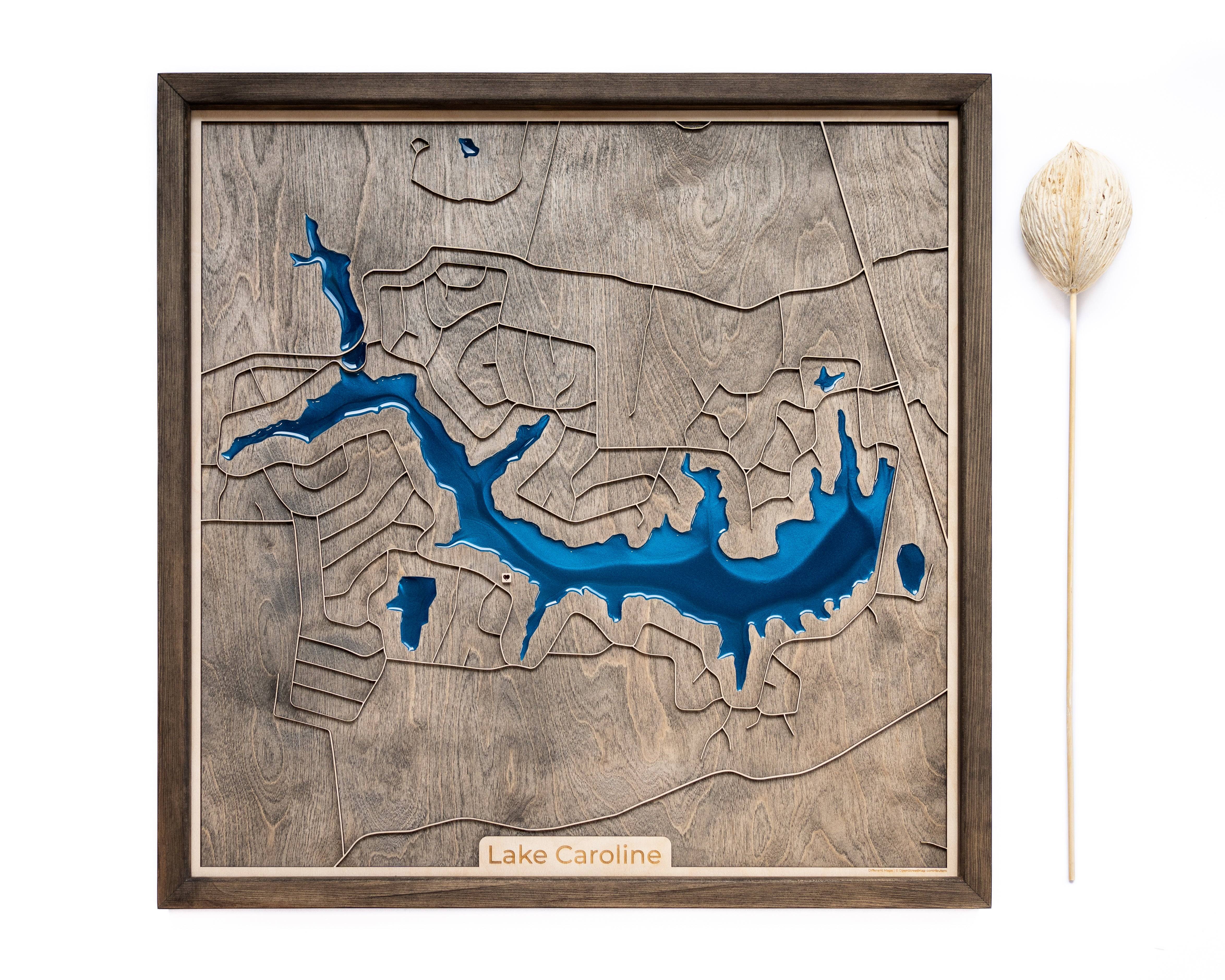 Lake Caroline Wood Map