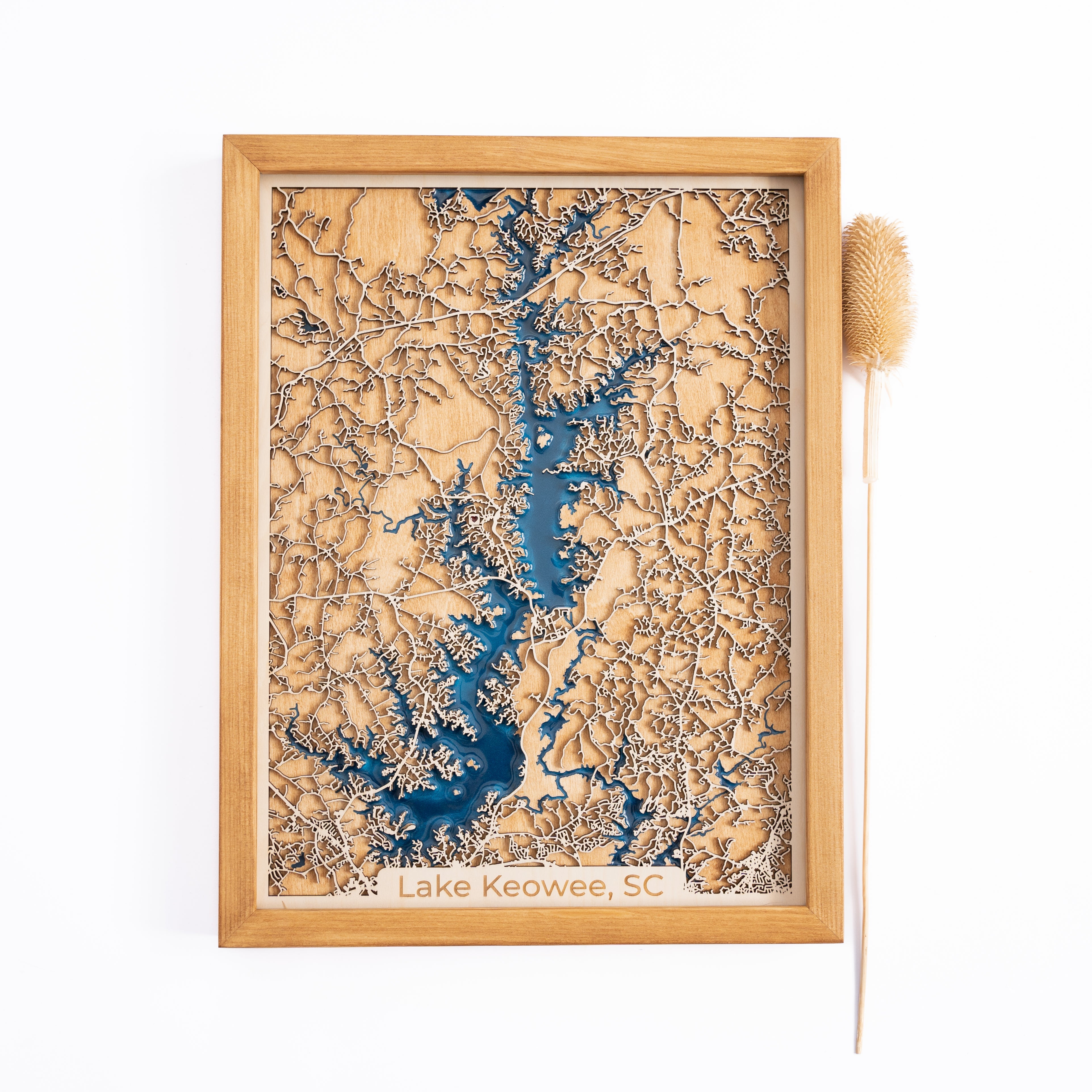 Lake Keowee Wood Map