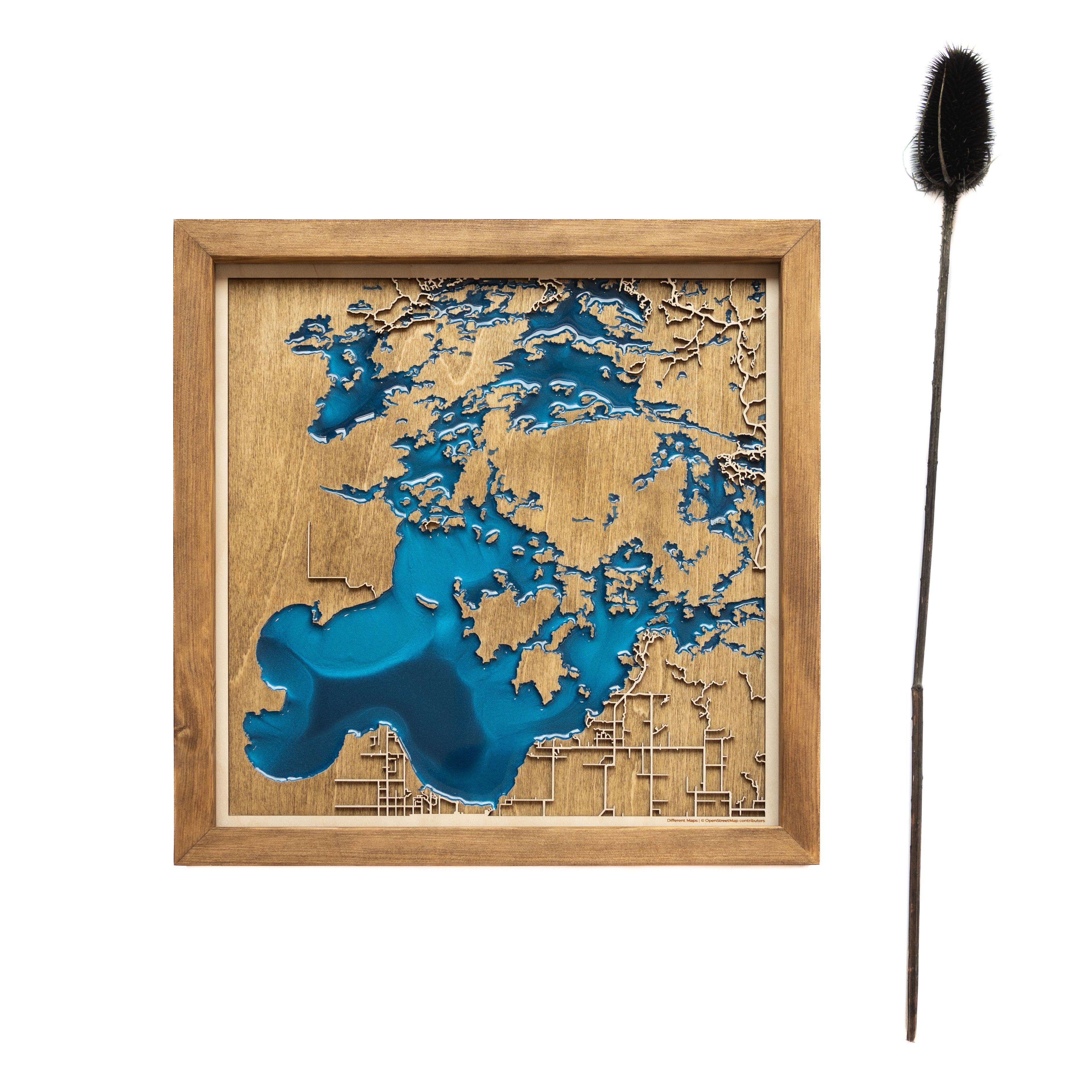 Lake of the Woods Wooden Map