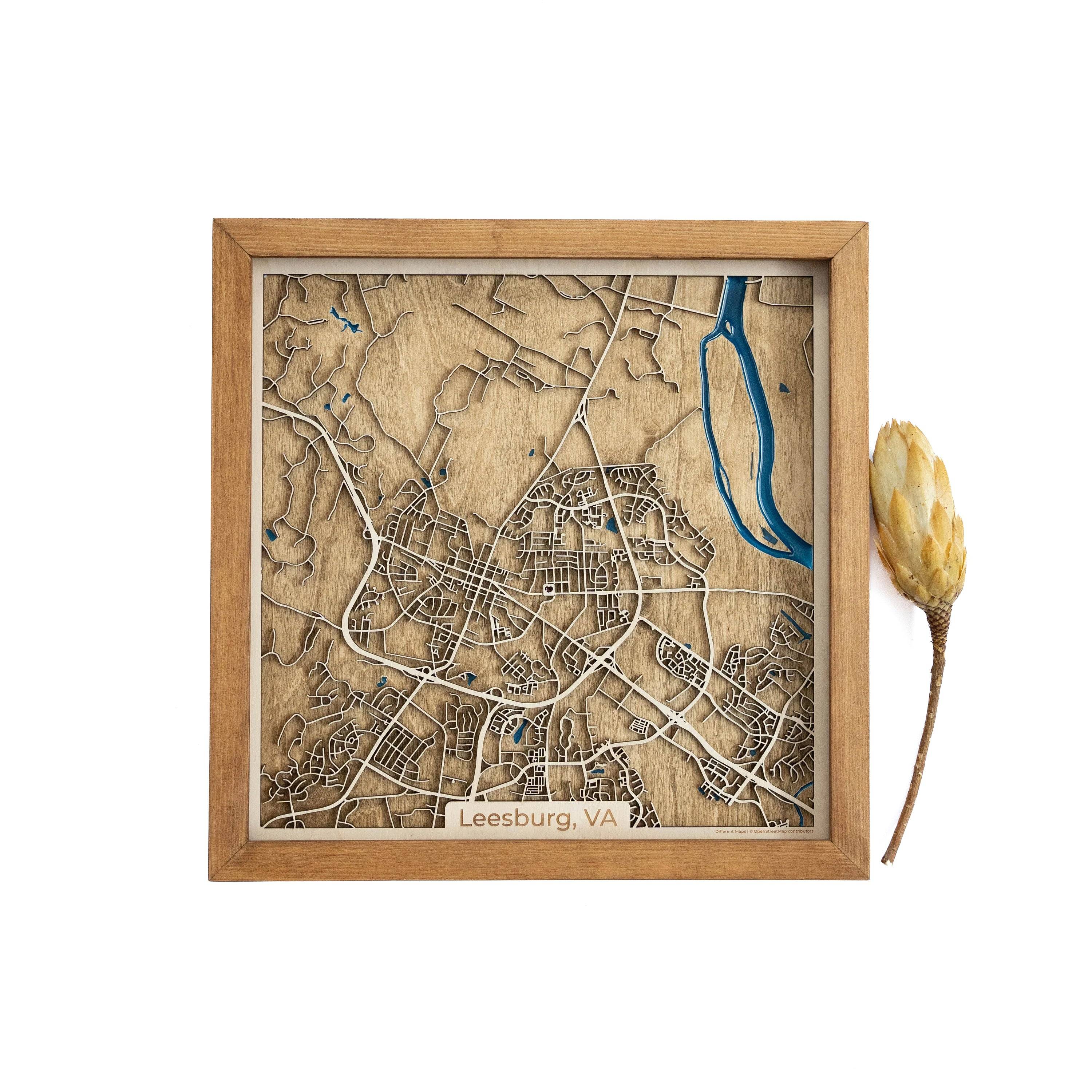 Leesburg VA Wood Map