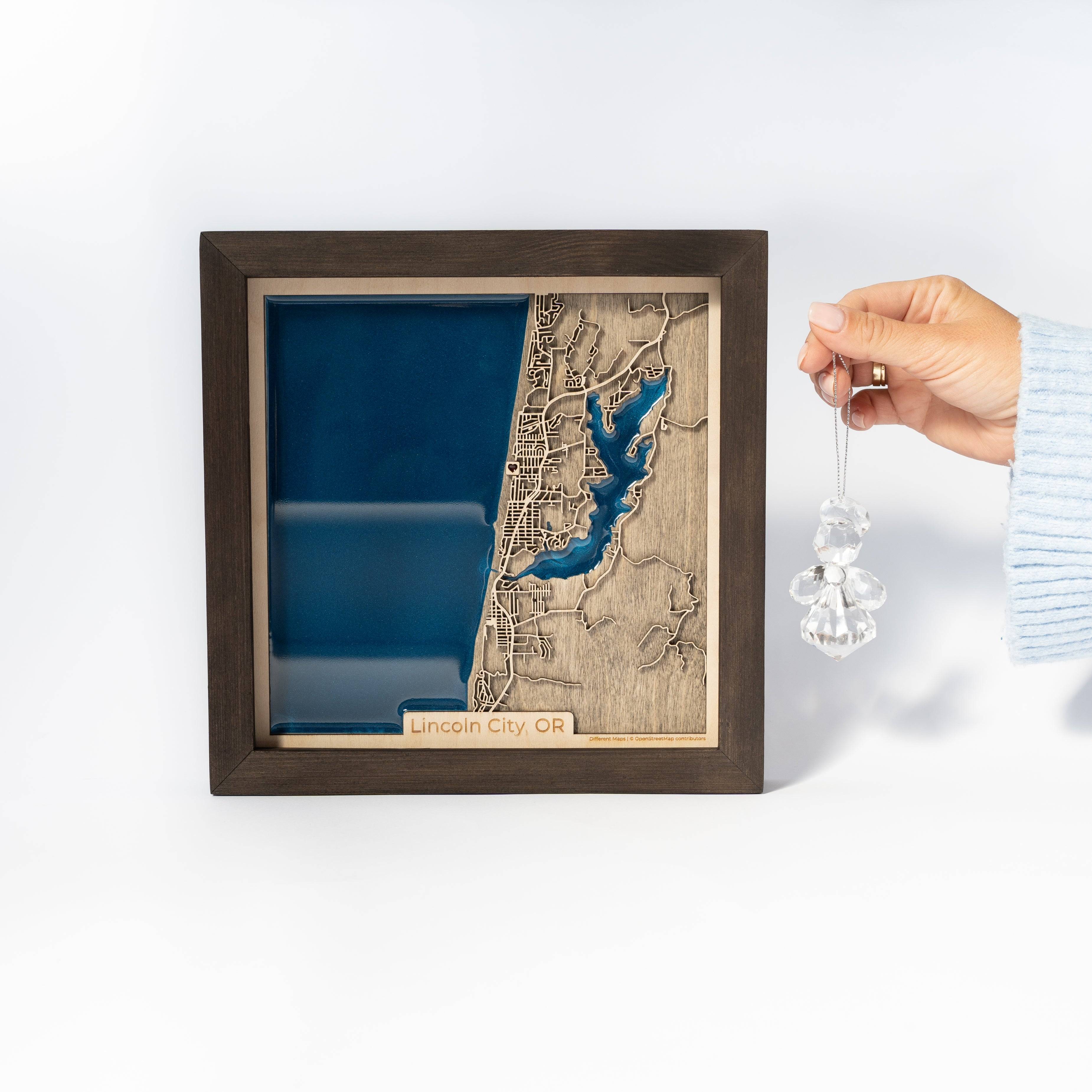 Wooden Map Christmas Gift