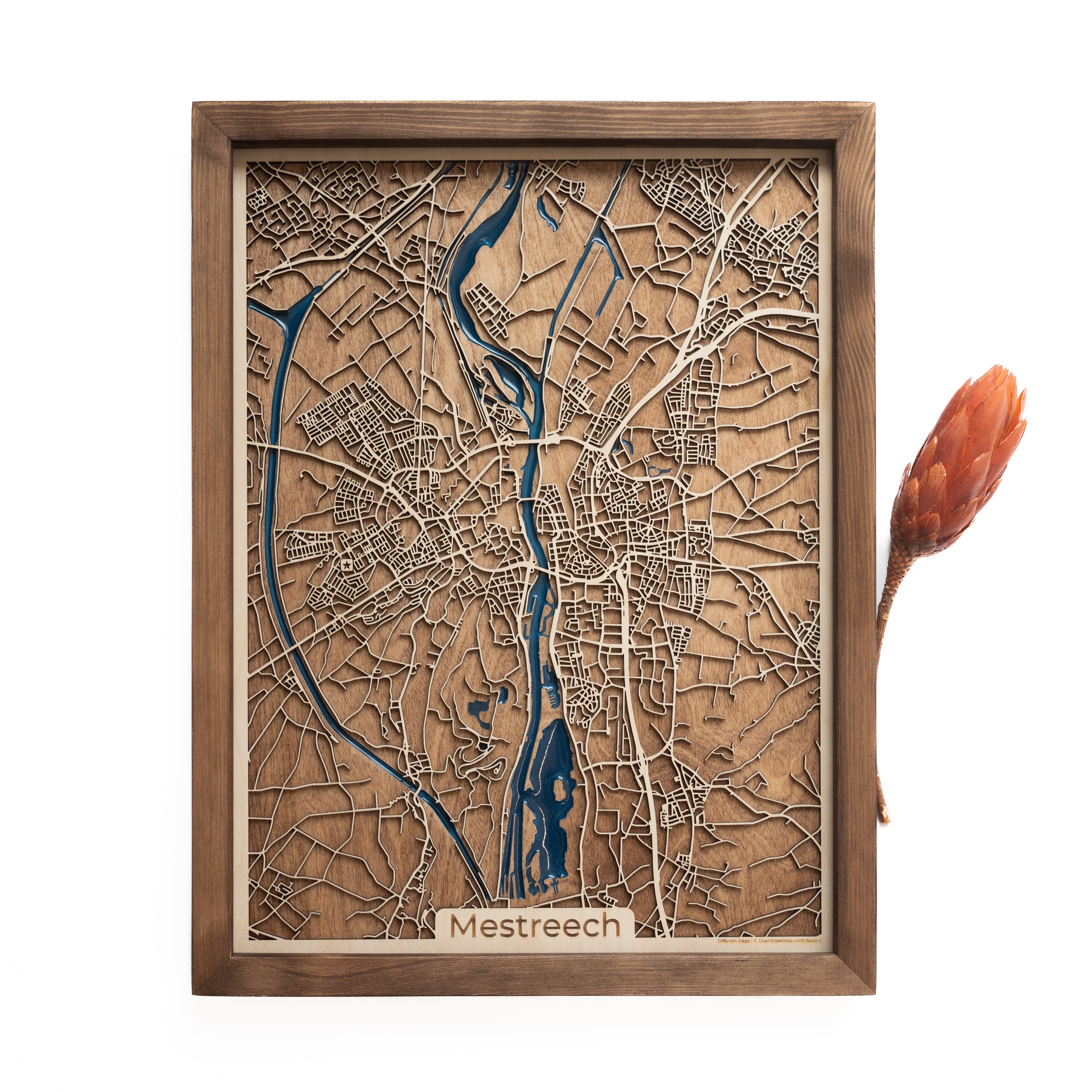 Maastricht Custom Wooden Map