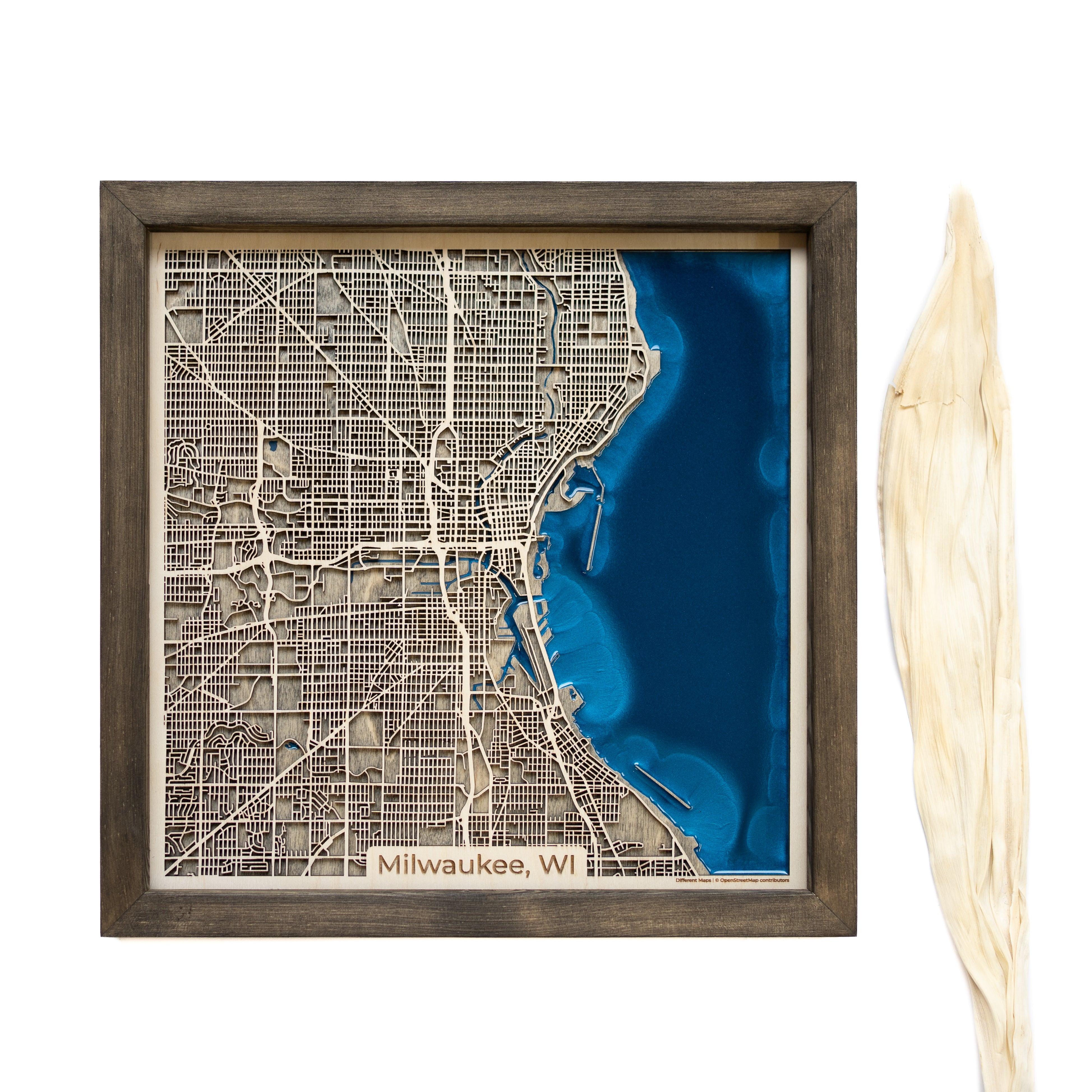 Milwaukee WI Map | Wood and Epoxy