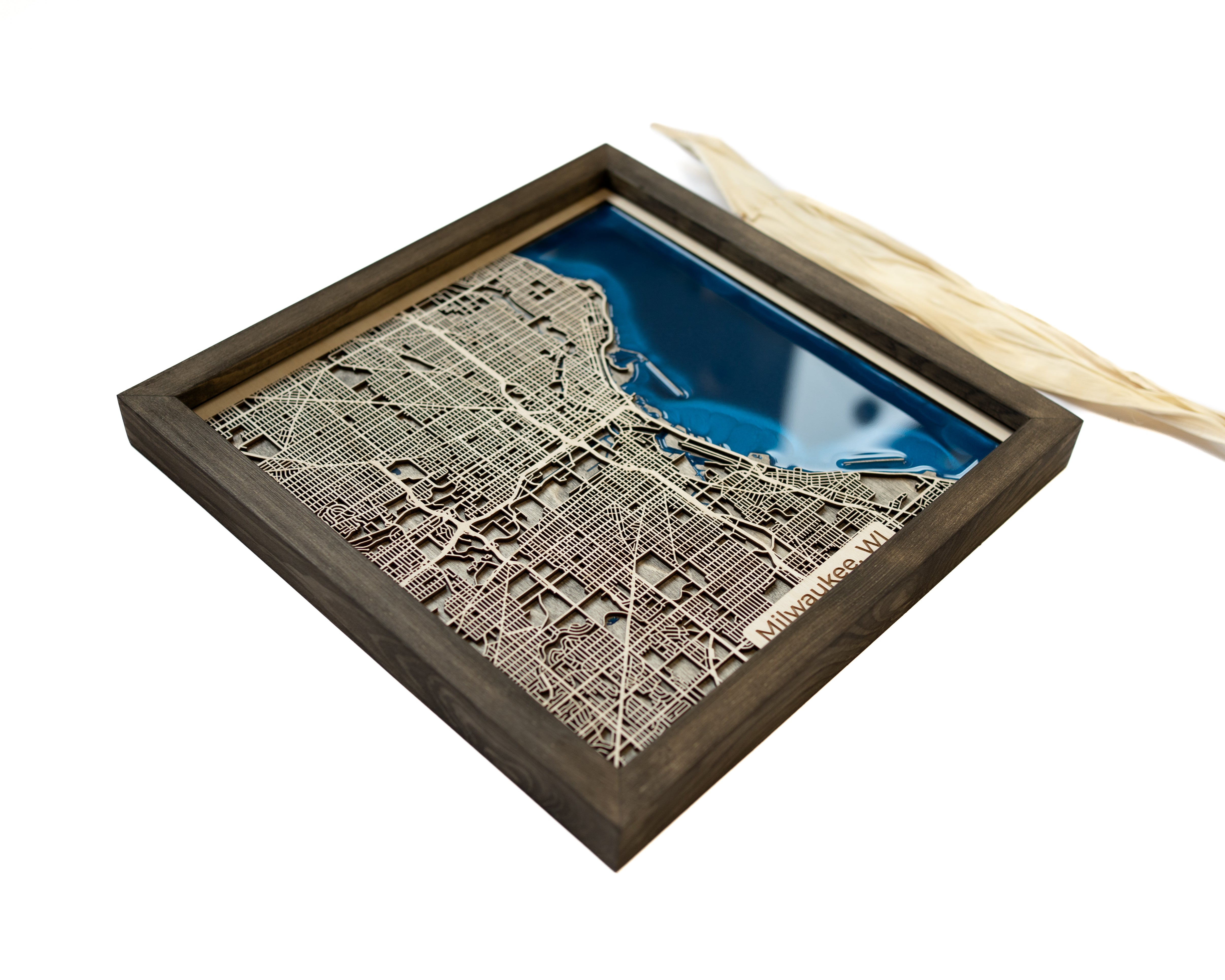 Milwaukee WI Map | Wood and Epoxy