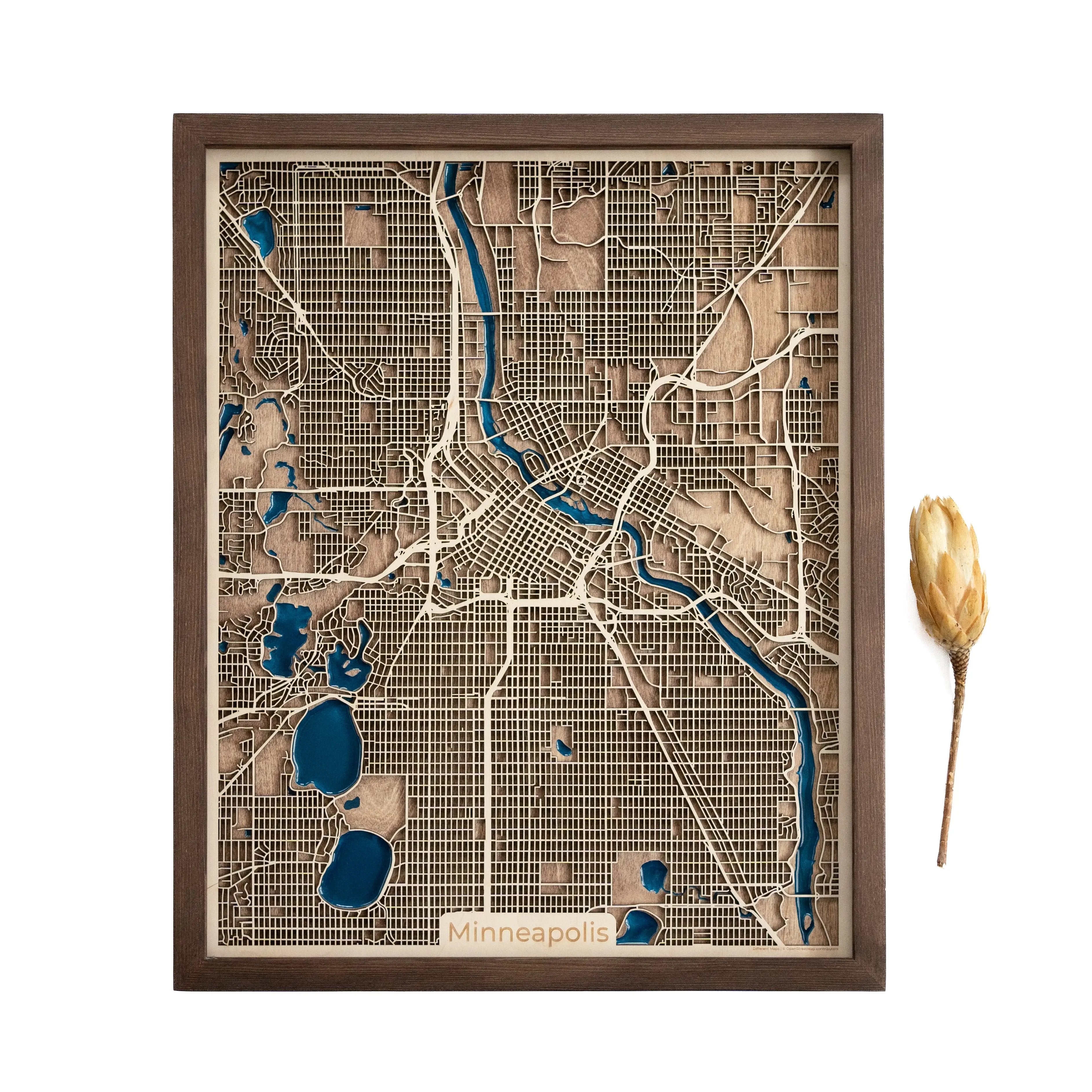 Minneapolis Wood Map