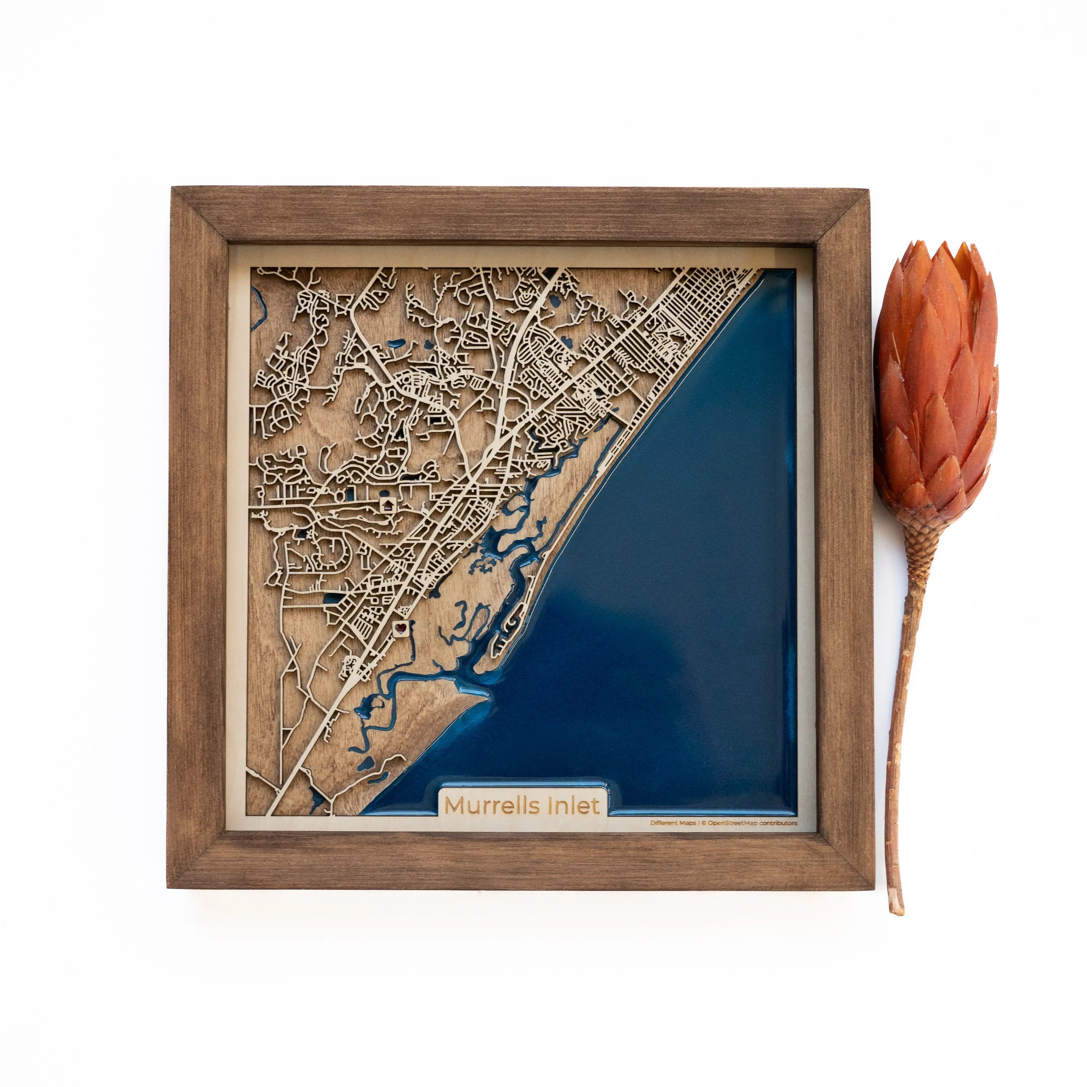 Murrells Inlet Wood Map