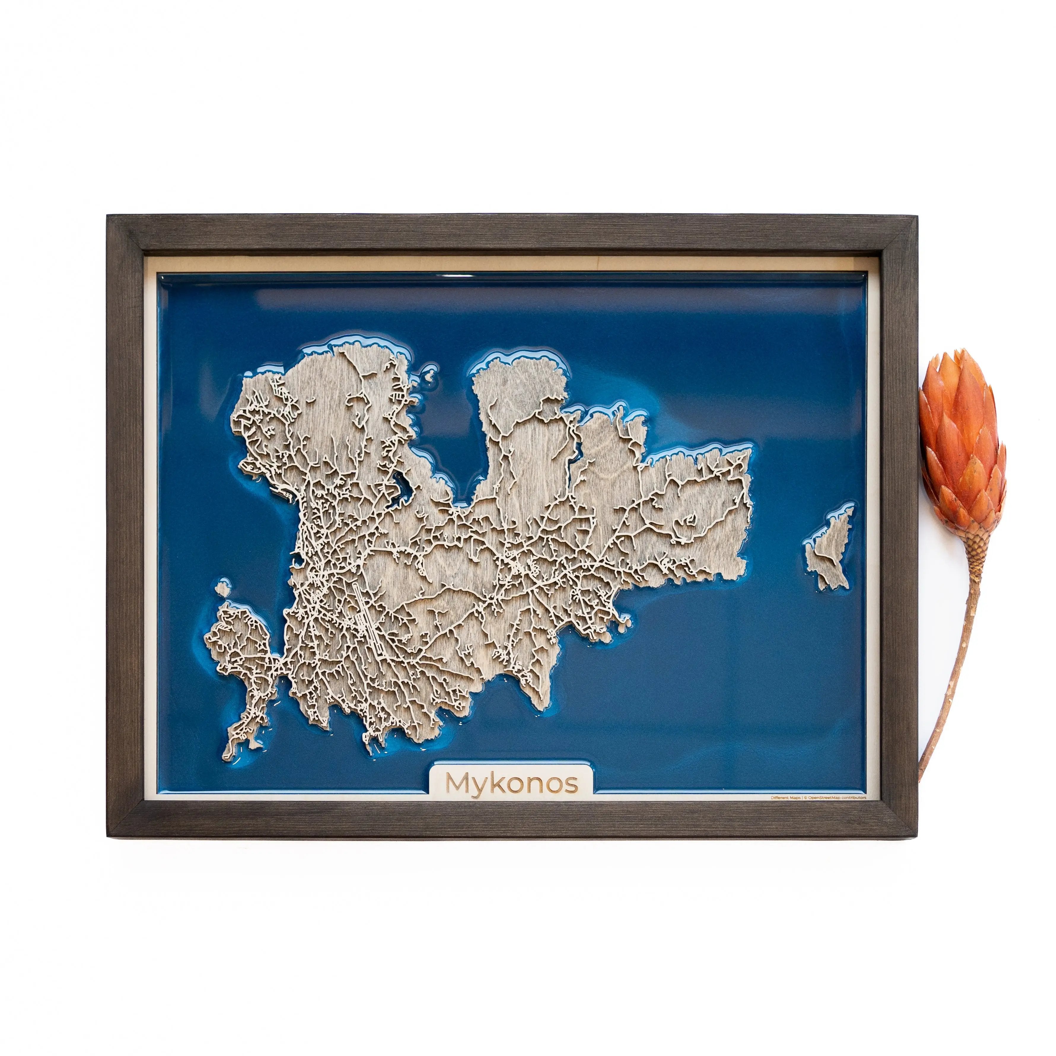 Mykonos Wood Map