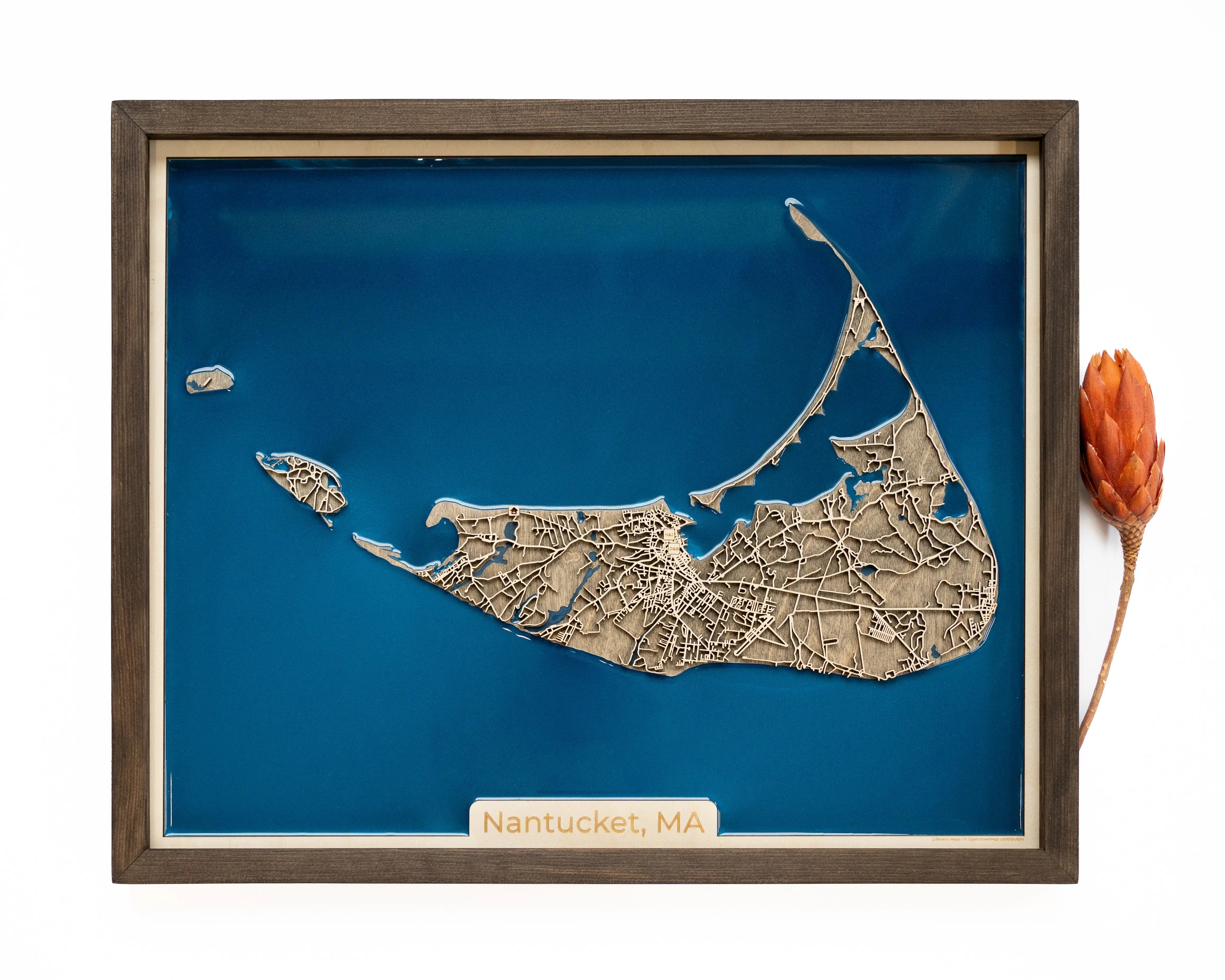 Nantucket Wood Map