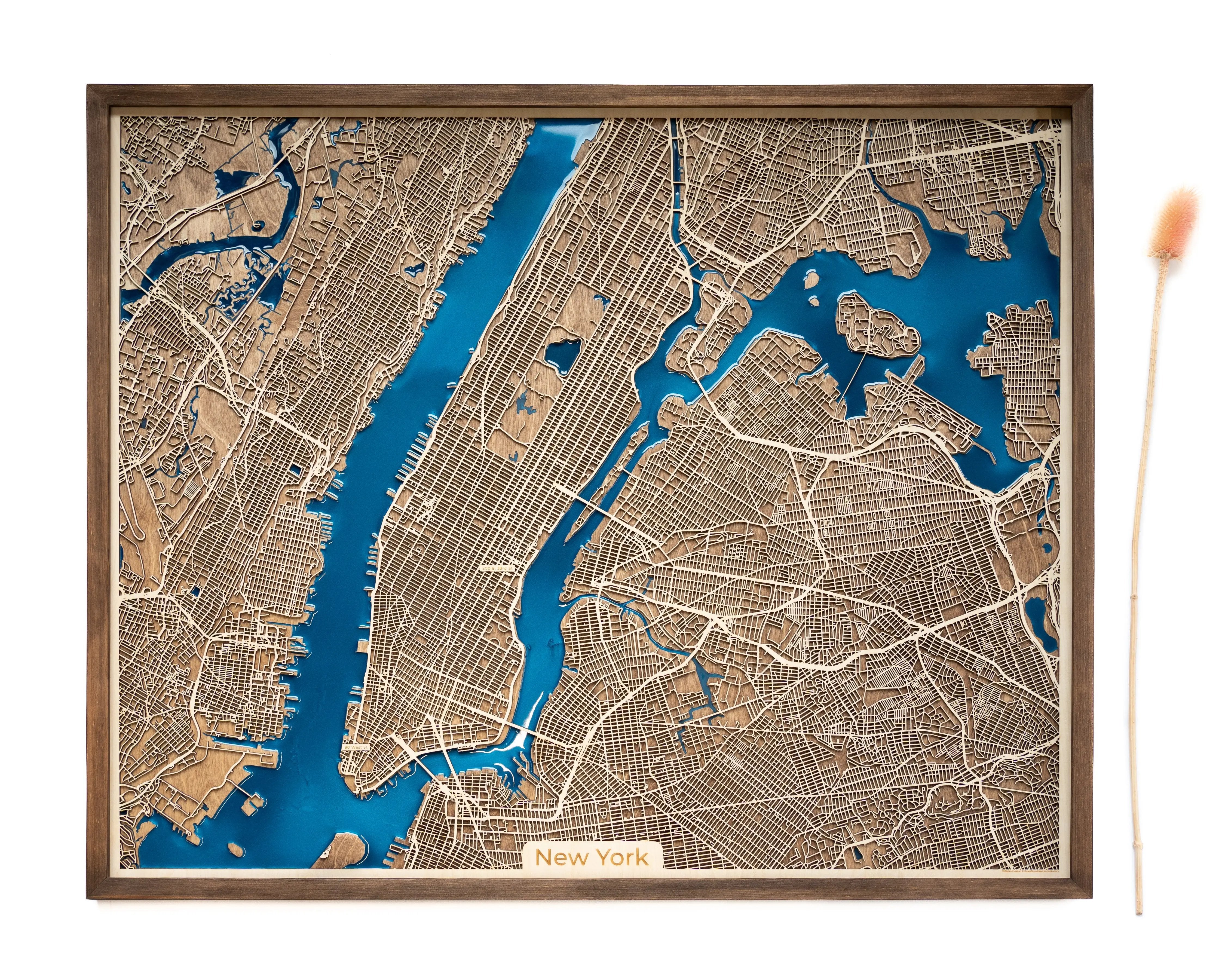 New York Wood Map