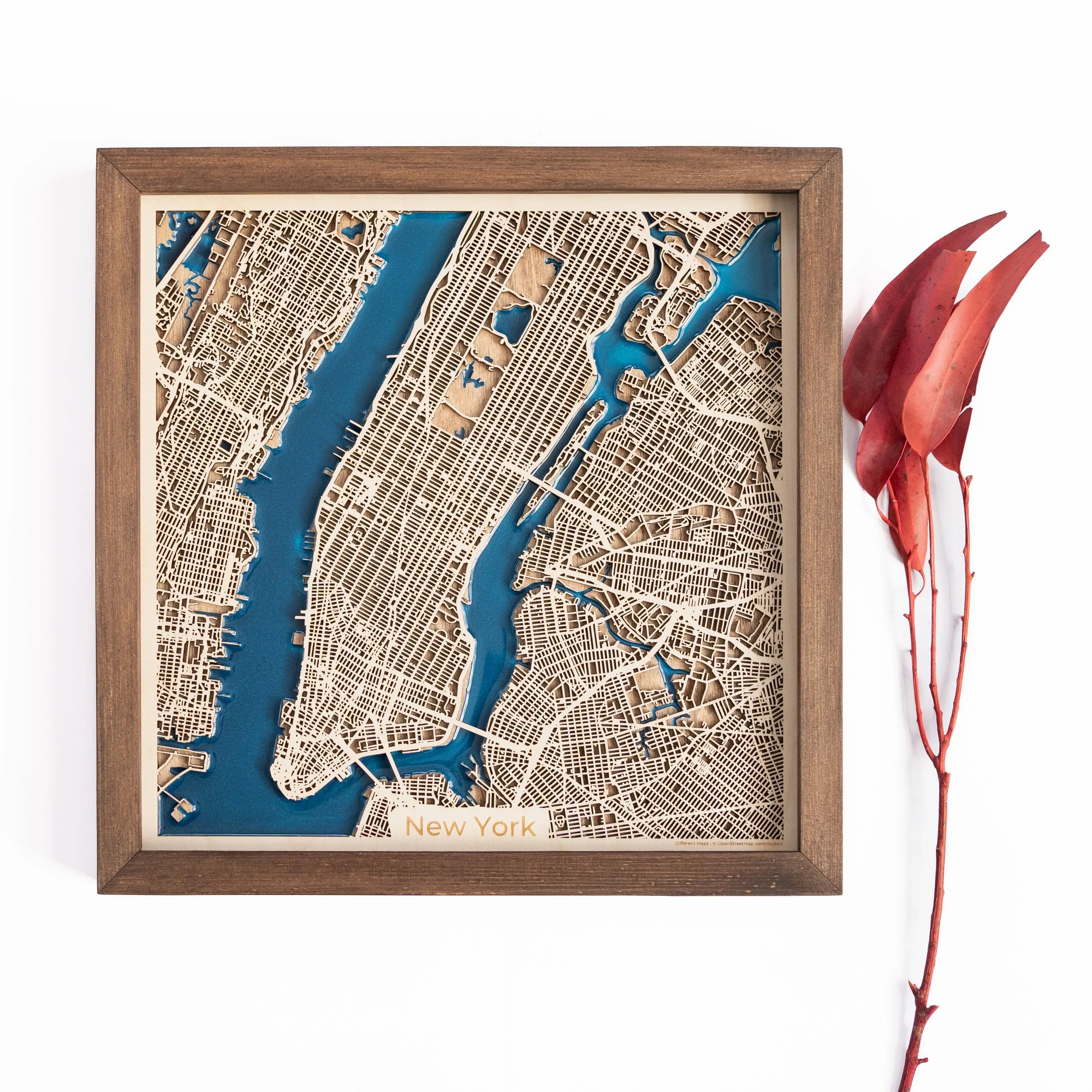 New York Wood Map