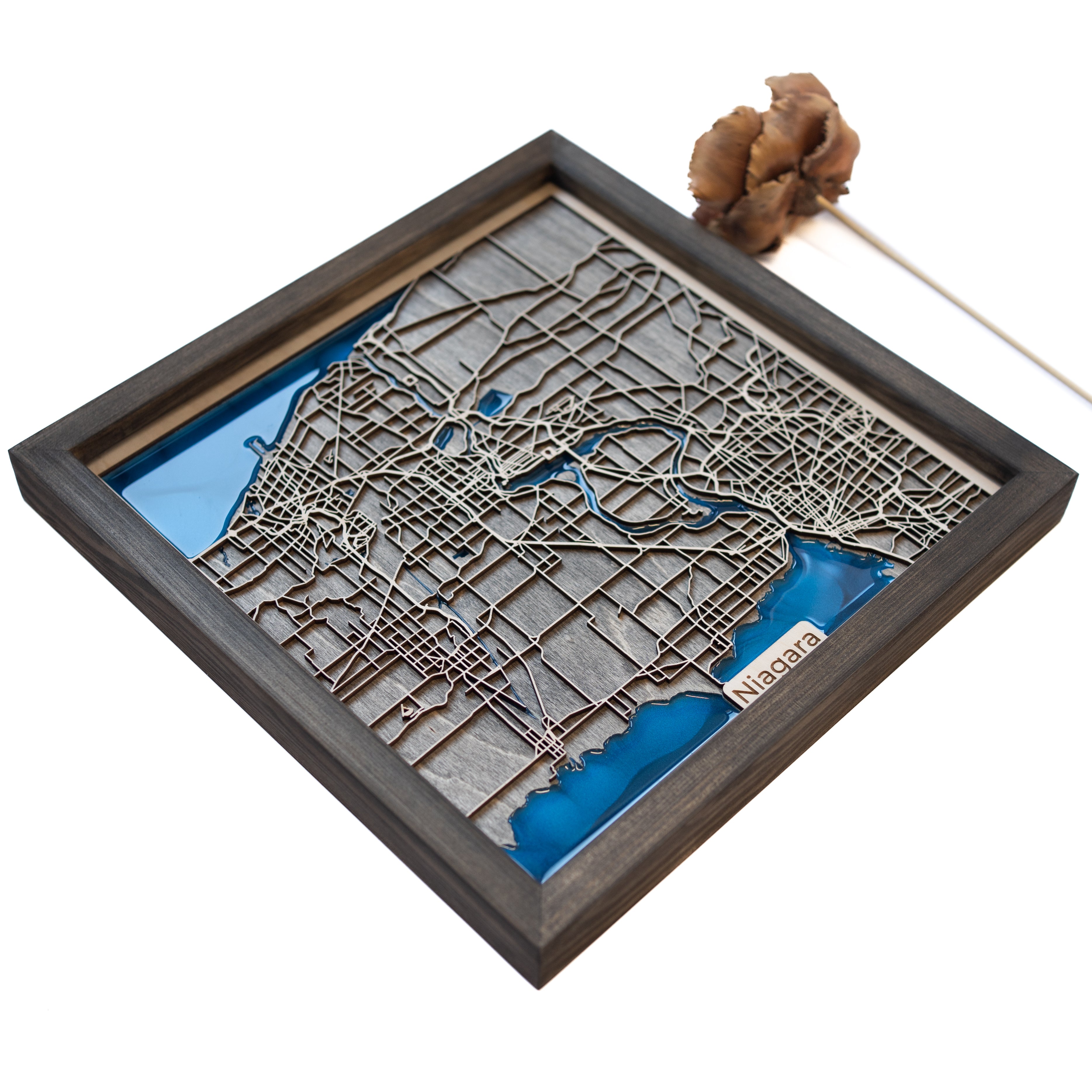 Niagara Falls NY Wall Art Map