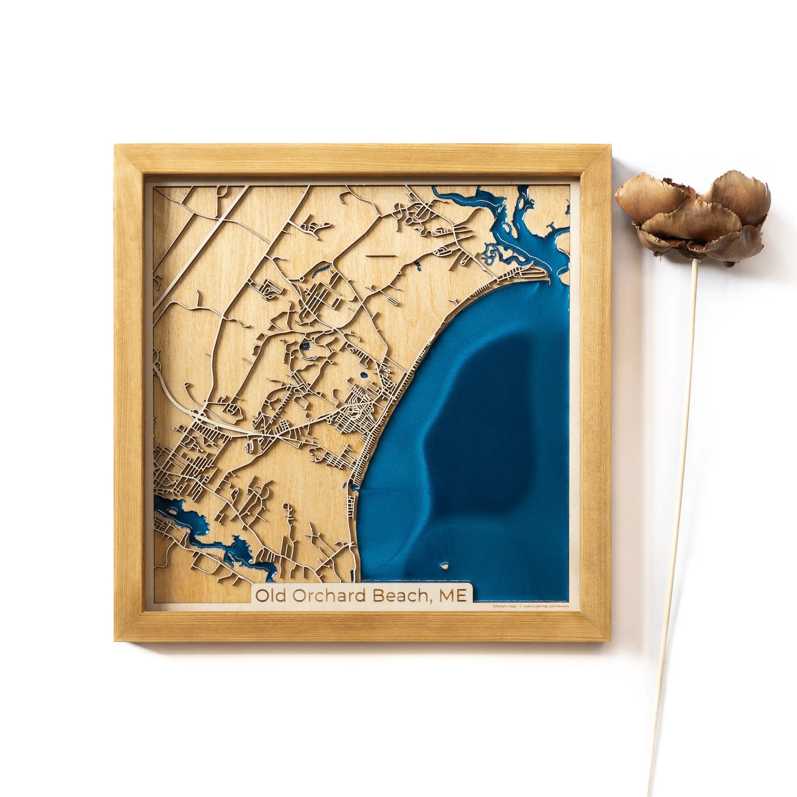 Old Orchard Beach Wood Map