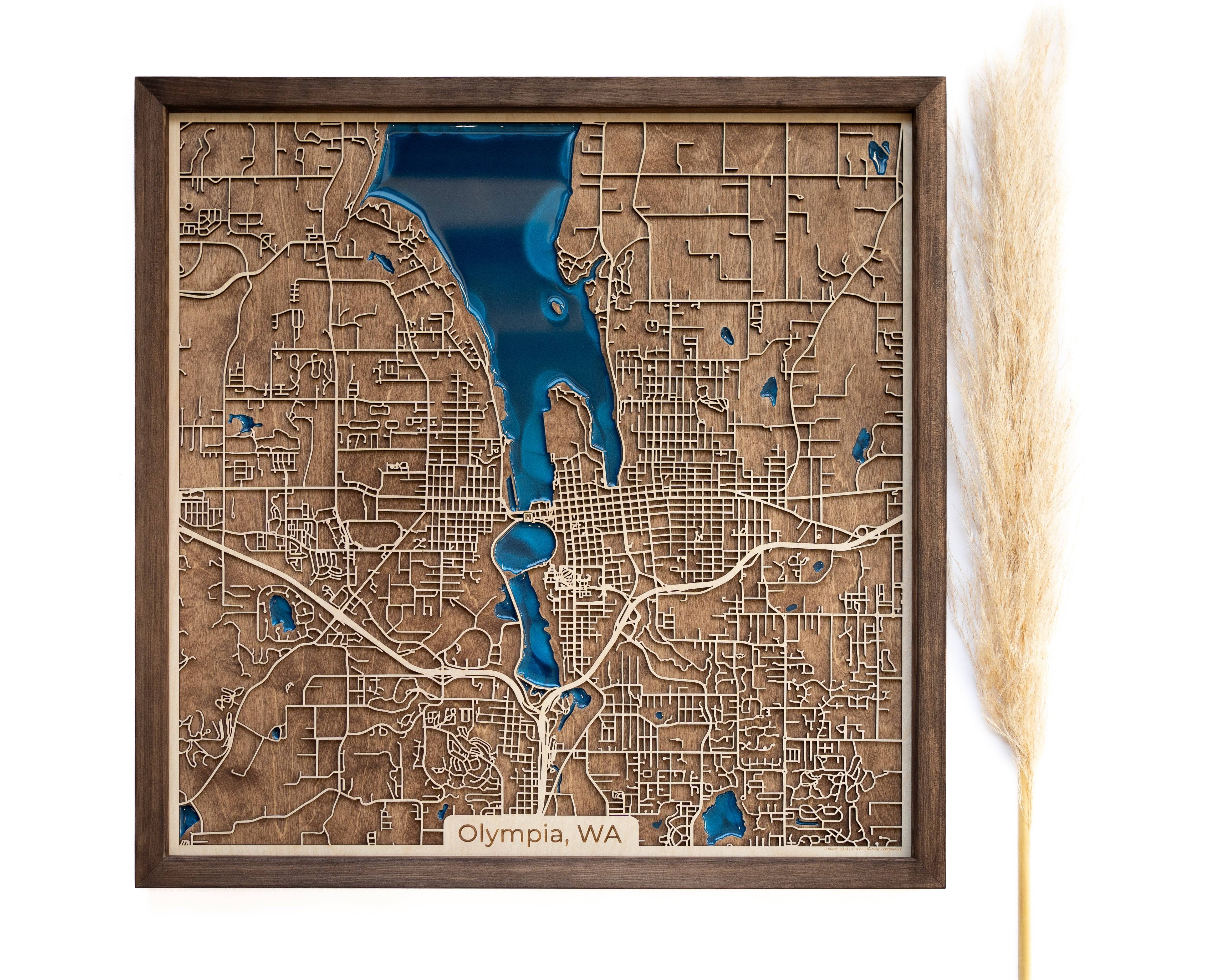 Olympia WA Wood Map
