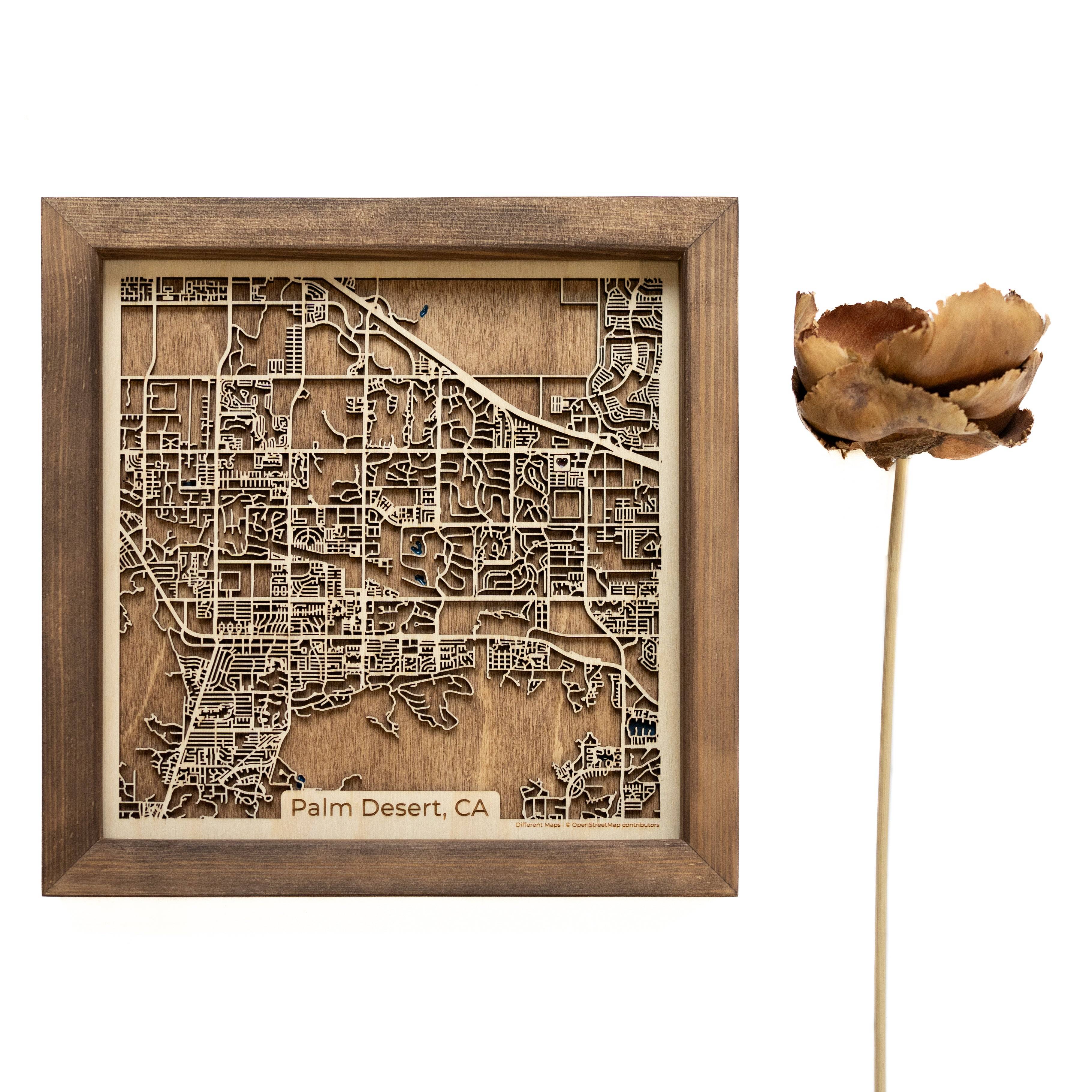 Palm Desert CA Wood Map