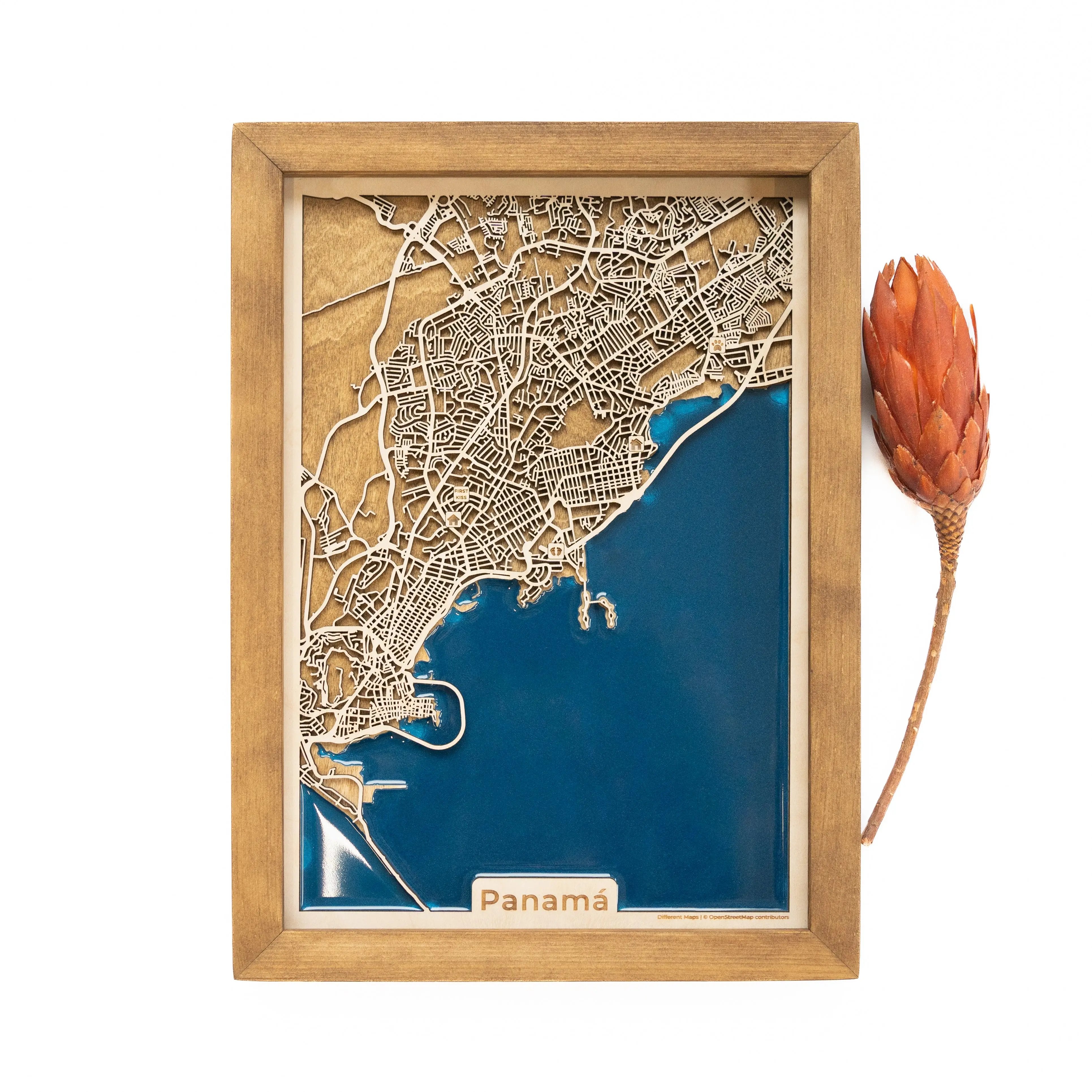 Panamá wood Map